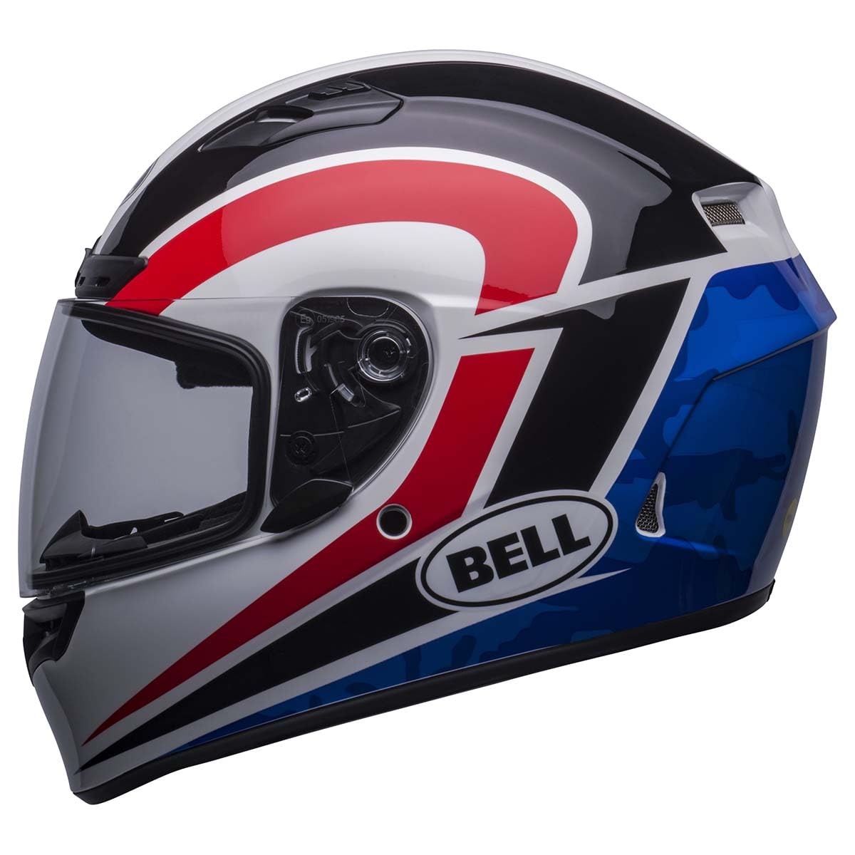 Bell Qualifier Dlx Mips Street Helmet (Gloss Blitz White/Blue Camo - Small)