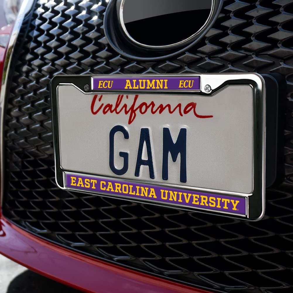 East Carolina University Aumni Logo Full Size Standard License Plate Metal Frame