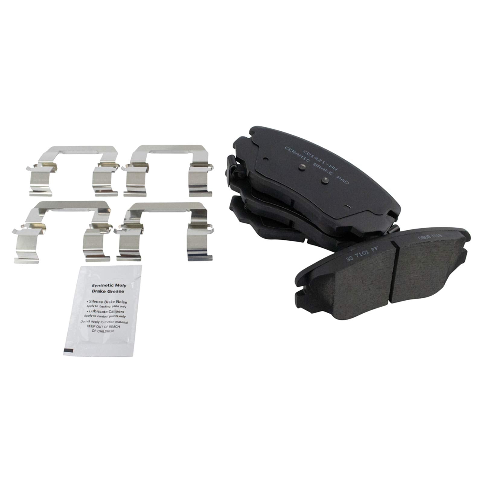 Trq Front Brake Pad & Rotor Kit Brake Pads Brake Rotor Ceramic Compatible With 2012-2016 Buick Lacrosse 2011-2017 Regal 2013-201