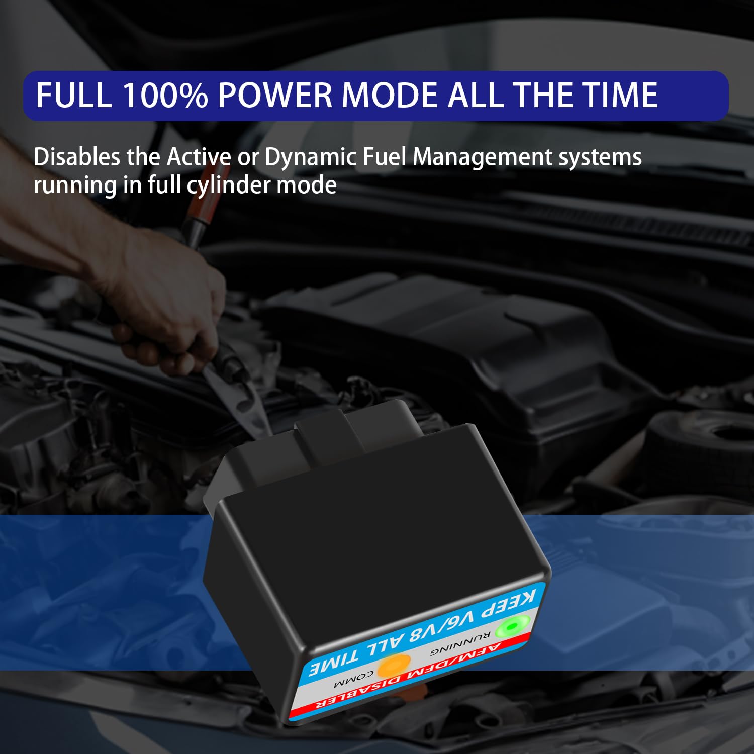 LYMAYDA AFM Disabler for V6 & V8 GM Vehicles, ABS Plastic, Black, Model V6V8-LYMAYDA, Compatible with Chevy, GMC, Cadillac