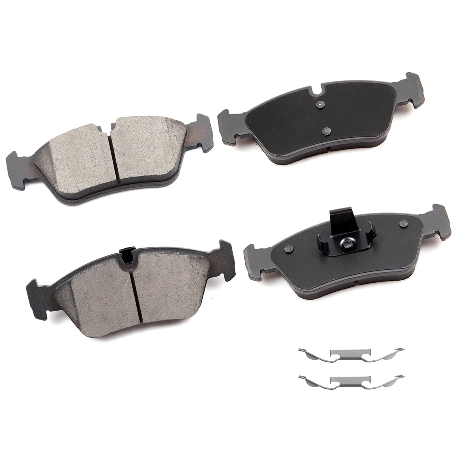 Cciyu D781 4Pcs Front Ceramic Brake Pads Kits For Bmw 320I, 323Ci, 325Ci, 325I, 325Xi, 328Ci & Z4 (2000-2008)
