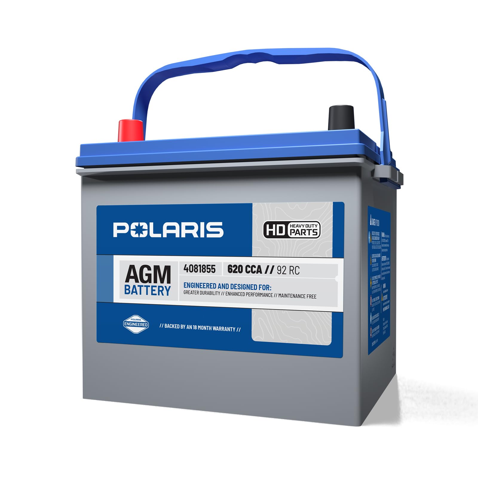 Polaris Heavy Duty AGM Battery for Highly Accessorized Vehicles, Part 4081481, Fully Sealed Leak-Proof and Vibration Resistant, 