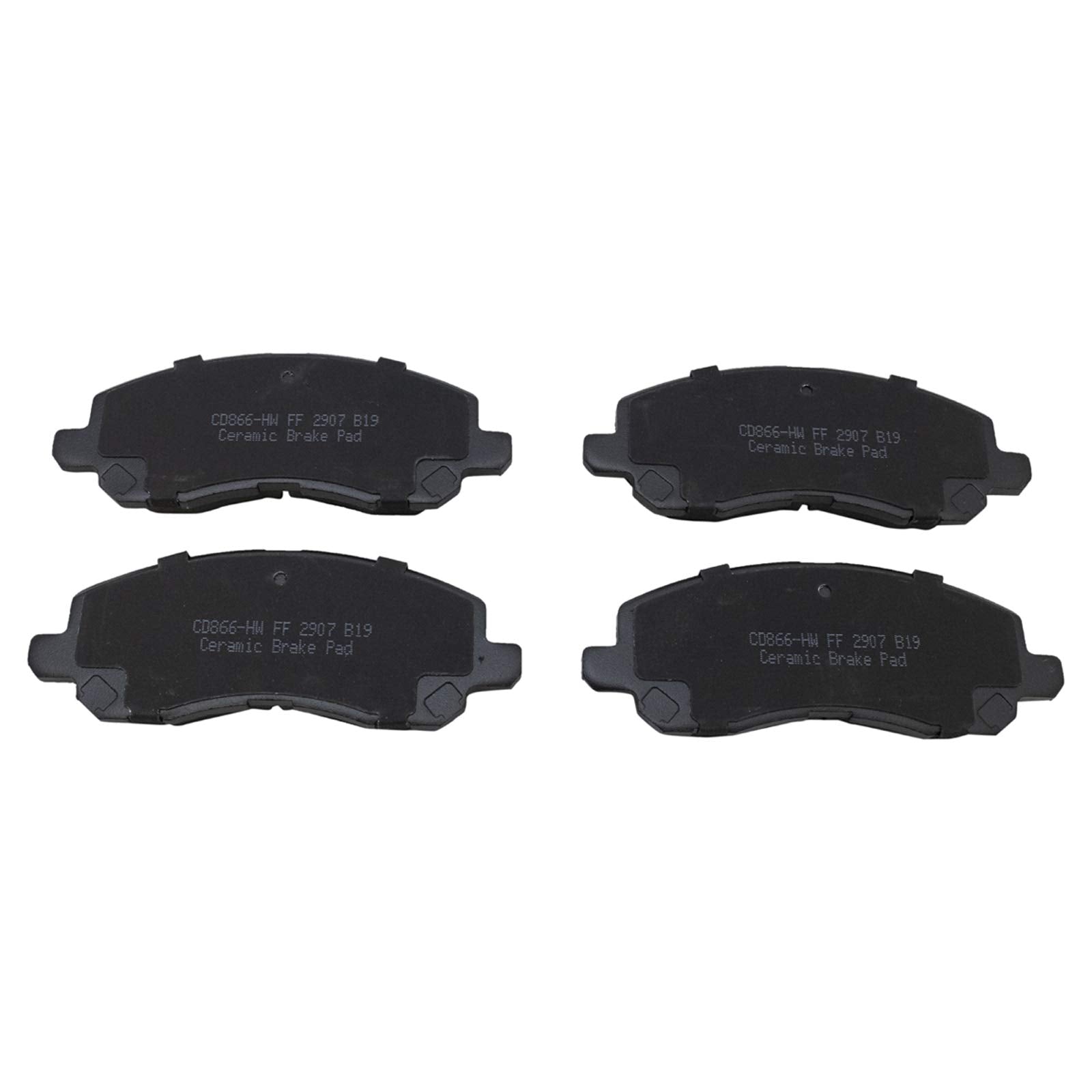 TRQ Front Posi Ceramic Brake Pad Kit Set for 200 / Avenger/Caliber/Compass/Eclipse/Galant/Lancer/Outlander/Outlander Sport/Patri