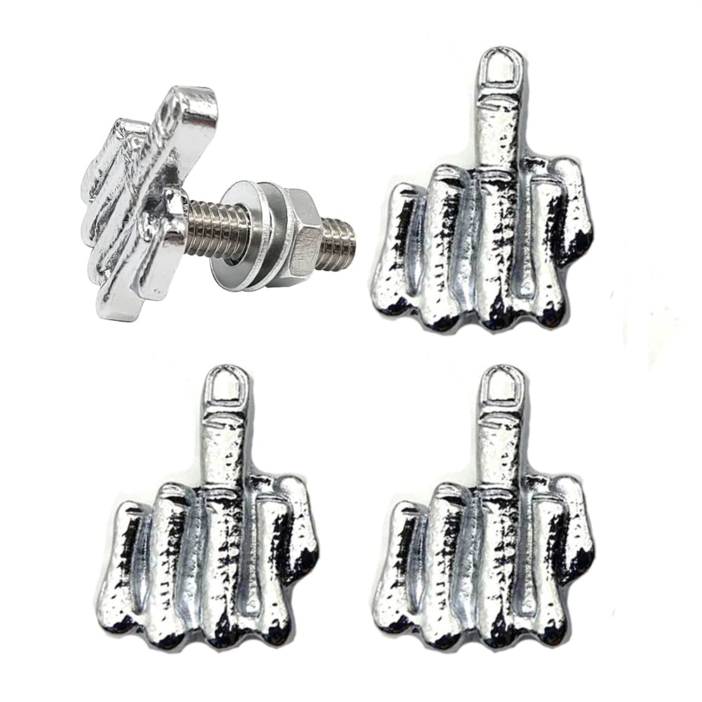 License Plate Bolts, 4 Pcs Stainless Steel License Plate Screw For Motorcycle Chopper Car Tag Frame Windshield Trim (Silver)