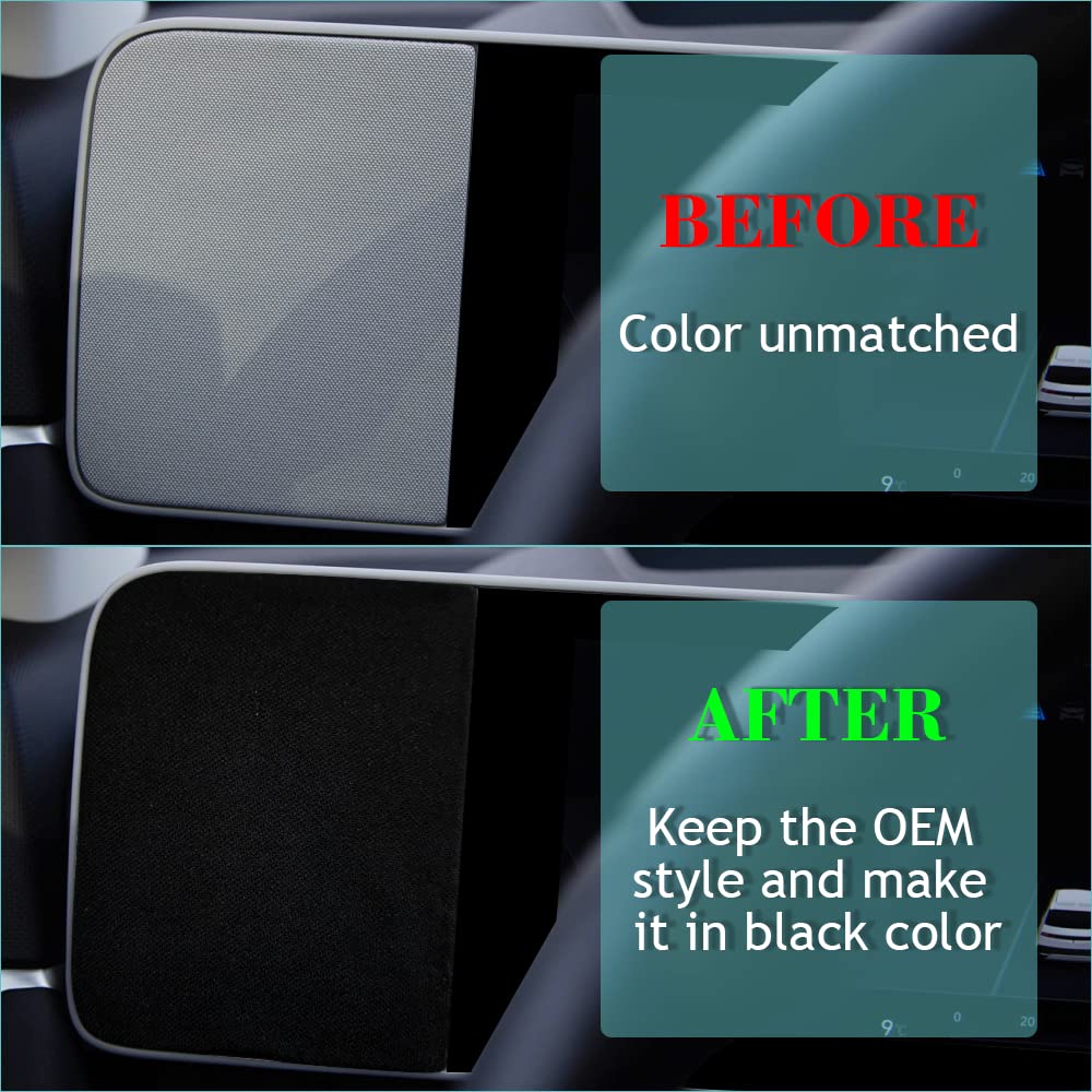 BestEvMod Ioniq5 Screen Side Mesh Panel Wrap - Black Overlay for Hyundai Ioniq 5 (2022-2025) Accessories