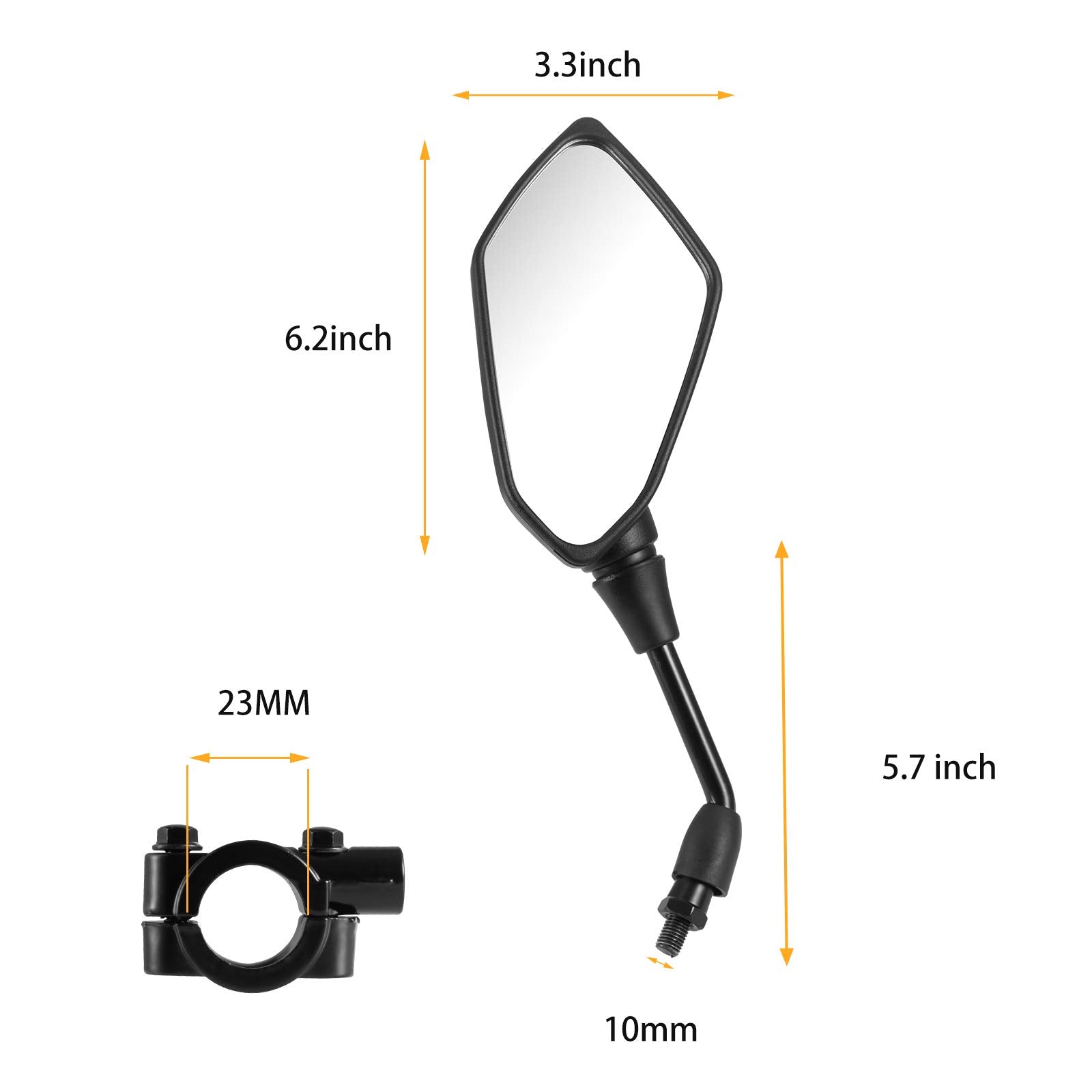 Xyzctem Diamond Carbon Fiber Be Suitable All Motors And Dirt Bike Atv Rear View Mirrors Handle Bar Mount Clamp-Harley Davidson T