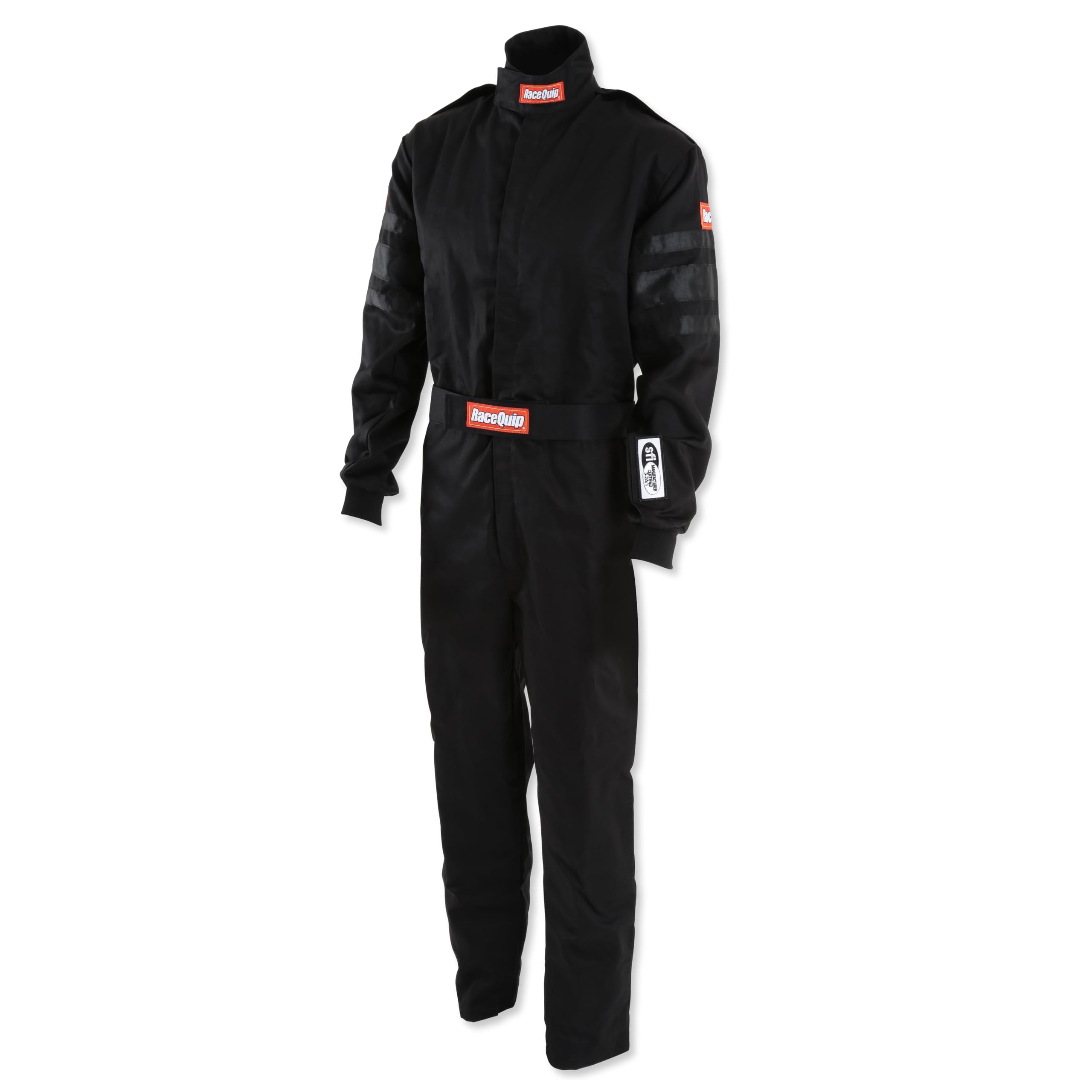 Racequip 110004Rqp 110 Series 1-Pc Driving Suit Sfi 3.2A/1 Black Medium-Tall