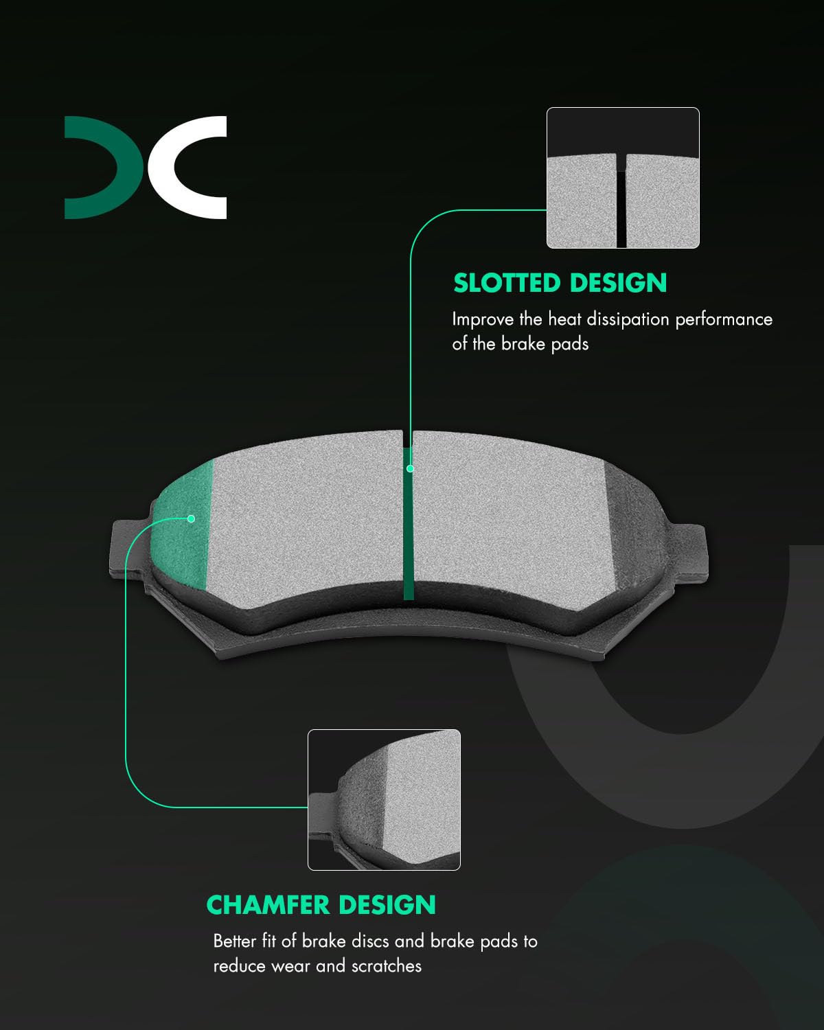 Scitoo D699 D714 Front Rear Ceramic Brake Pads Sets Fit For Buick,For Cadillac,For Chevy,For Oldsmobile,For Pontiac