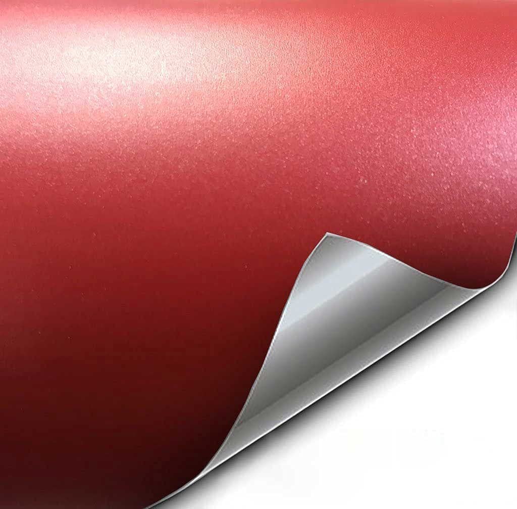 Vvivid+ Premium Vinyl Wrap Film (1.49Ft X 5Ft, Matte Metallic Lava Red)