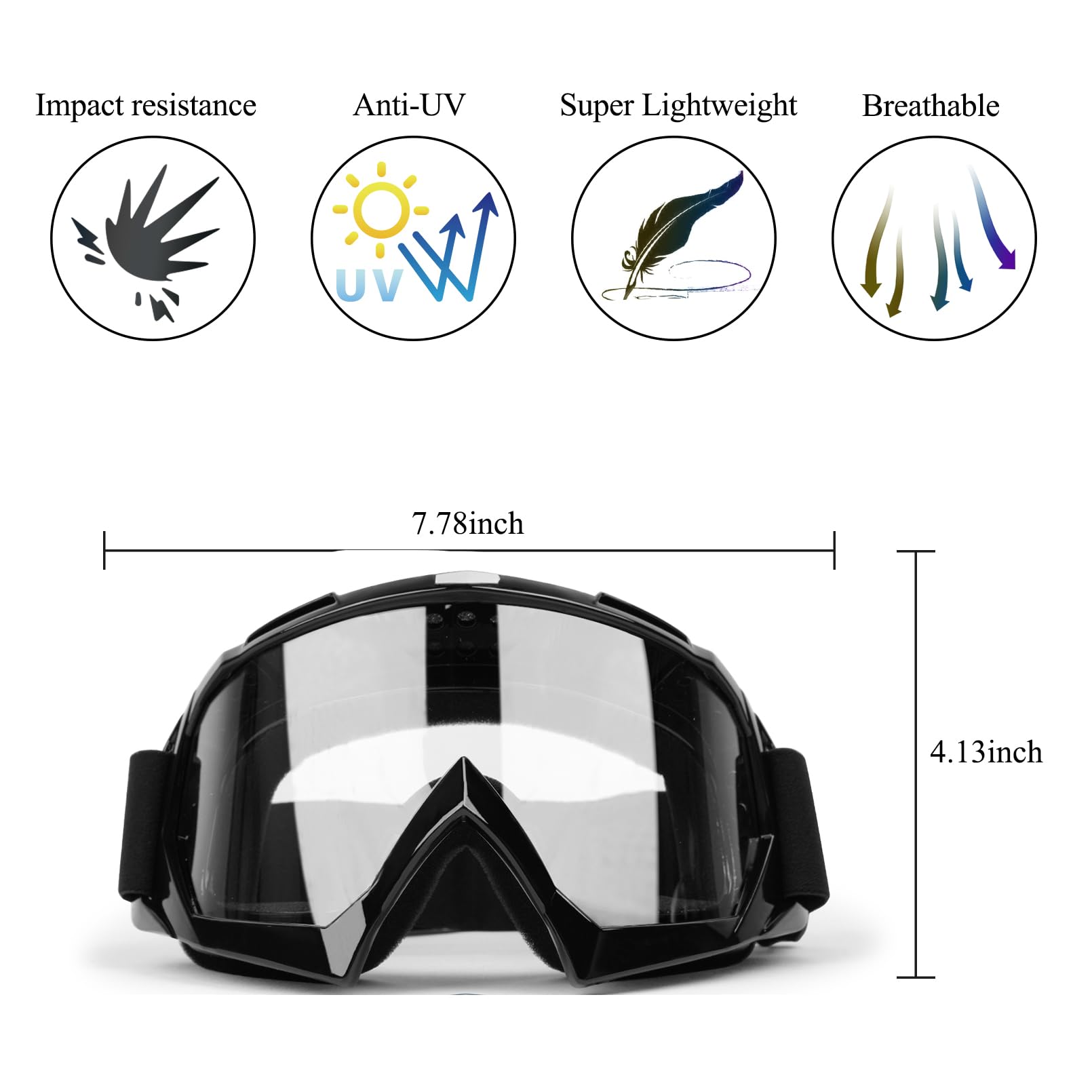 Xyop Professional Motorcycle Motocross Goggles For Men Women Atv Dirt Bike Windproof Glasses Wide Vision Powersports Racing Ridi