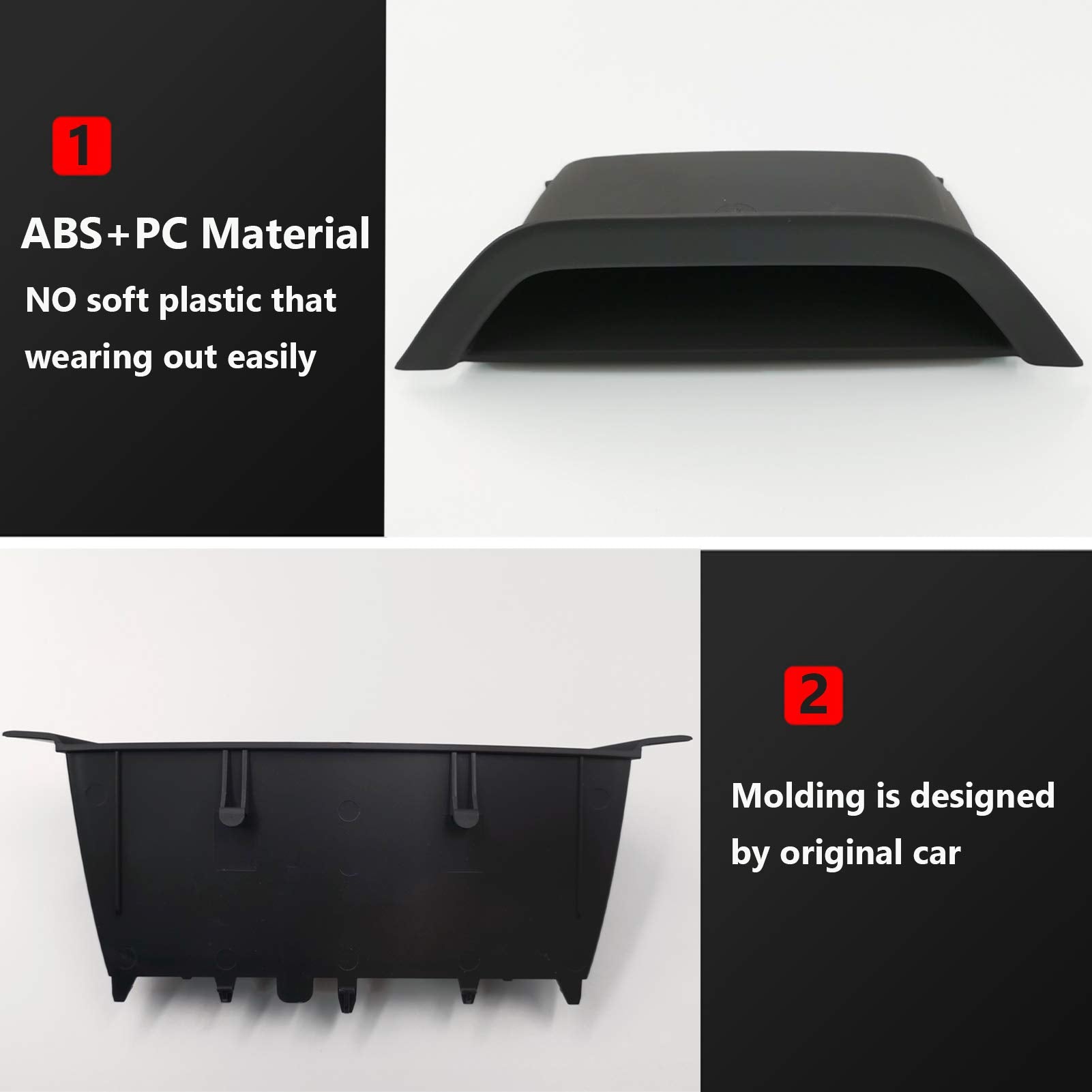 Jaronx Door Armrest Cover for BMW X3/X4, ABS, Black, Fits F25 (2010-2016) & F26 (2014-2017)