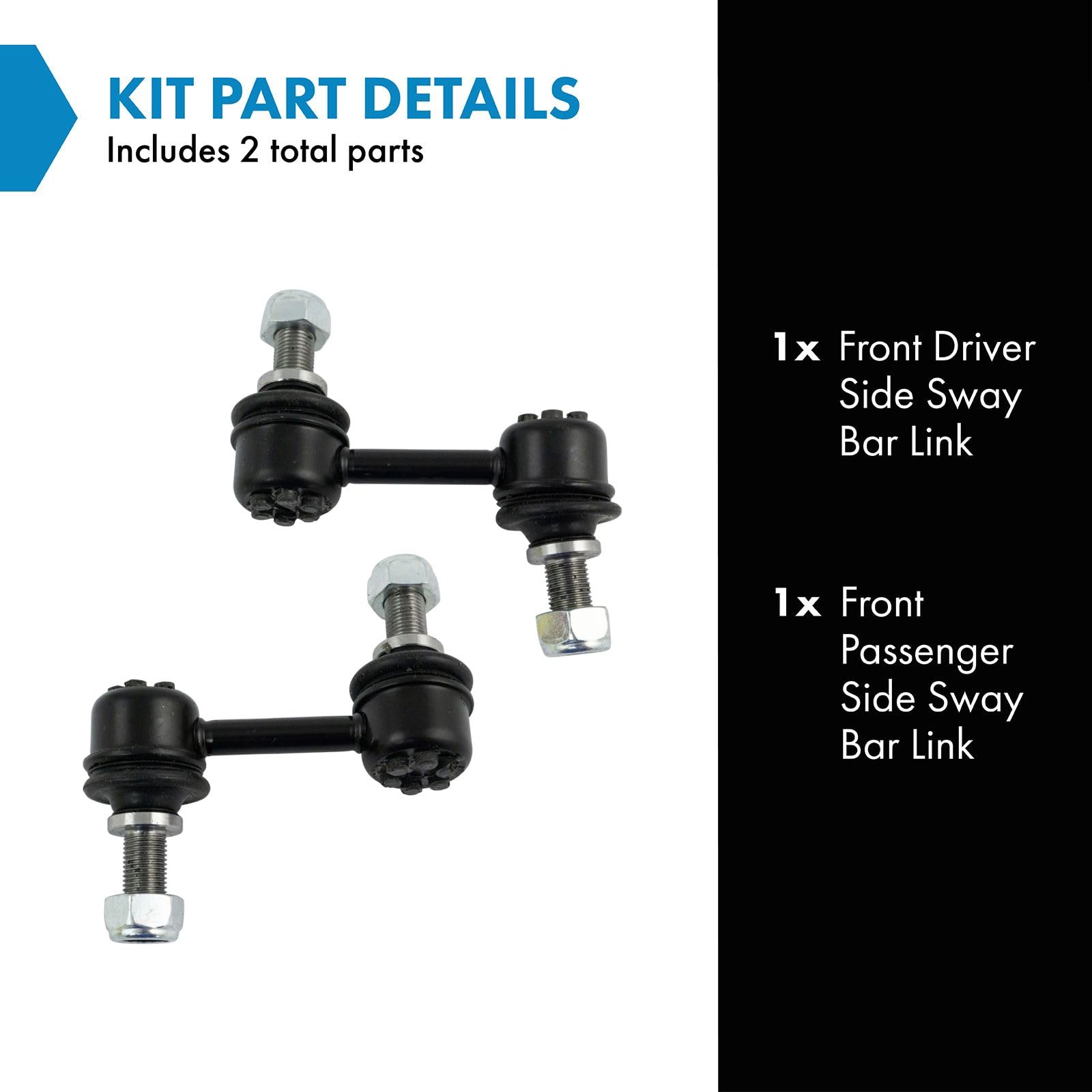 Trq Front Sway Bar Stabilizer Link Set Compatible With 2007-2014 Acura Tl