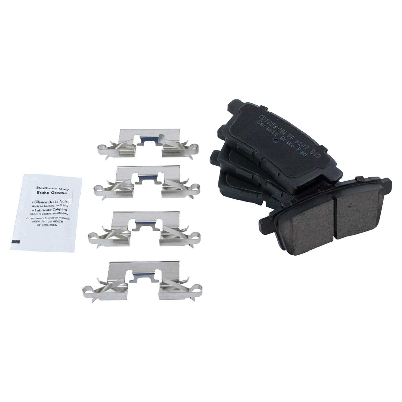 Trq Rear Brake Pad & Rotor Kit Brake Pads Brake Rotor Ceramic Compatible With 2007-2015 Mazda Cx-9