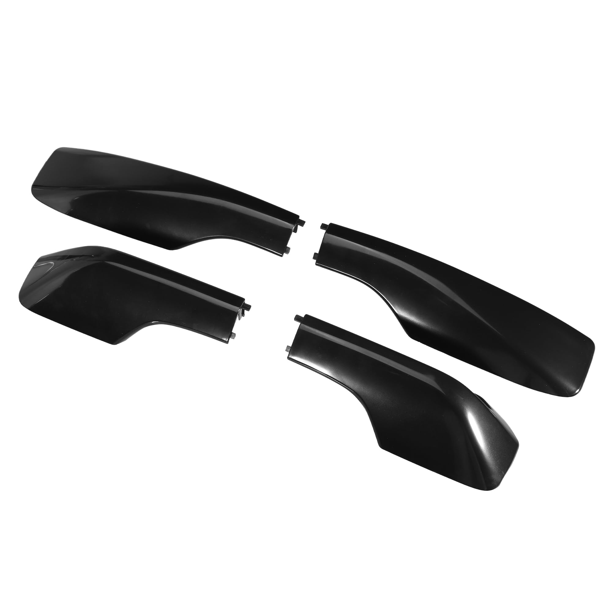 VekAuto 4pcs Car Roof Rack Side Rails End Cover Shell Cap Compatible for Toyota RAV4 2001-2005, Durable Plastic Black Cargo Rack