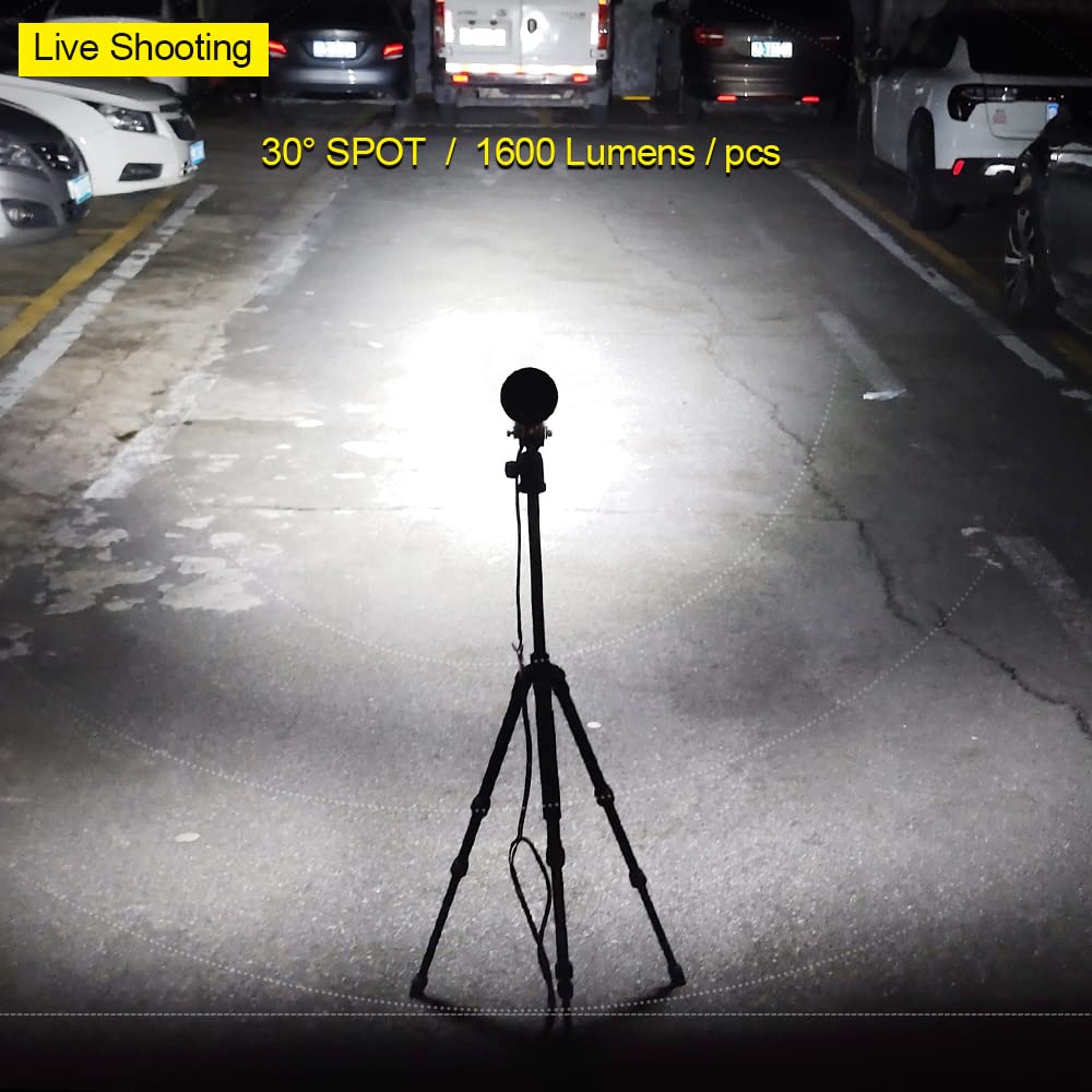 EXZEIT 3.5'' LED Fog Light Pod, 54W Spot Beam, White, Aluminum, Model WL-3, Off-Road Driving Lights