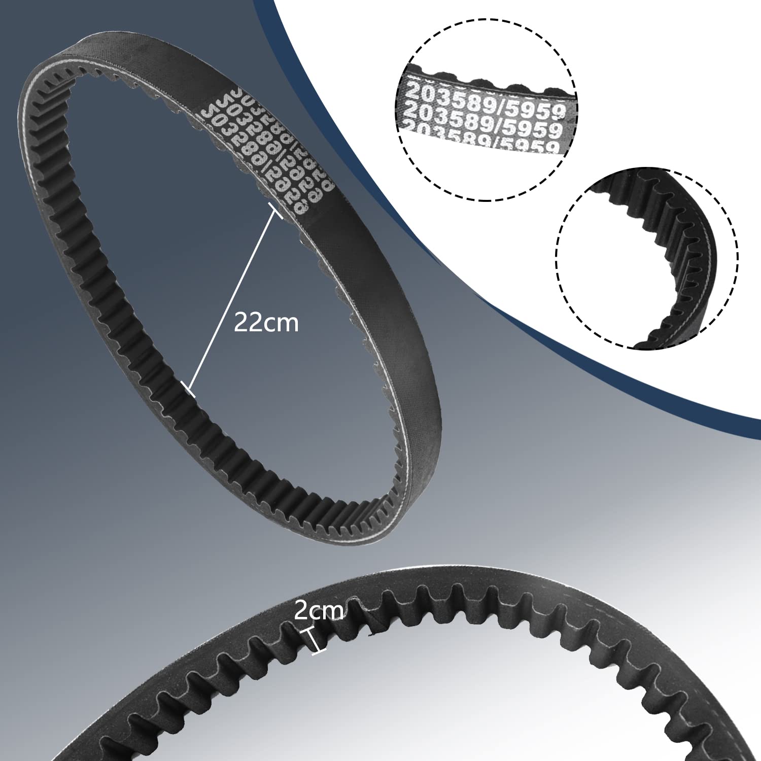 3Pcs GO Kart Drive Belts Fit for 30 Series Torque Converter Go Kart Parts - Drive Belt Clutch Replacement for Manco 5959 / Comet