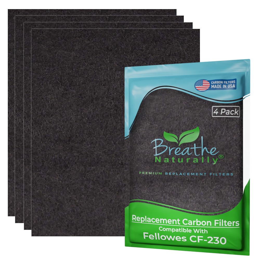 Breathe Naturally - Replacement Cf-230 Carbon Filter For Fellowes Air Purifier - Air Purifier Filter Replacement - Measured To F