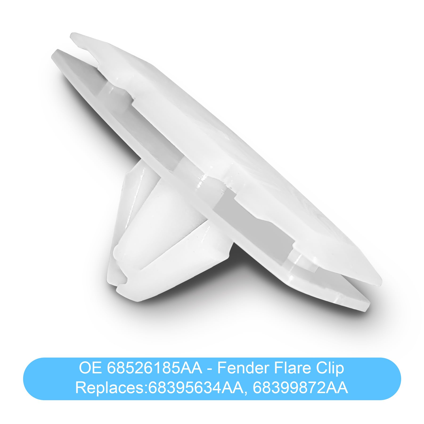 40PCS Rocker Molding Wheel Flare Clips Fit for 2018-2024 Wrangler JL & 2020-2024 Gladiator JT, 68526185AA - White