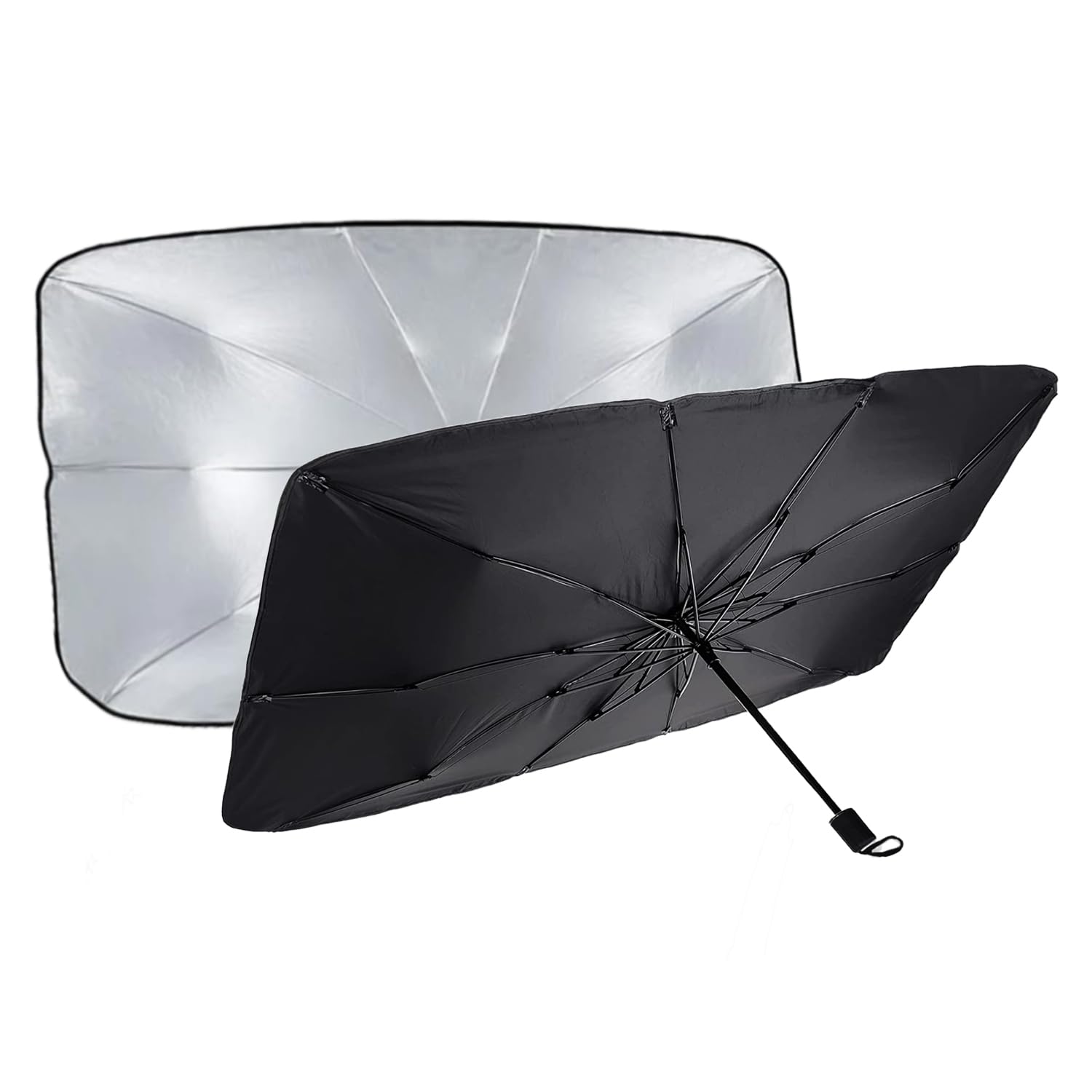 KINGSWAY Car Sun Shade UV Protection Windshield Cover Use for All Cars, Foldable Size Universal Fit Umbrella Curtain for Front W