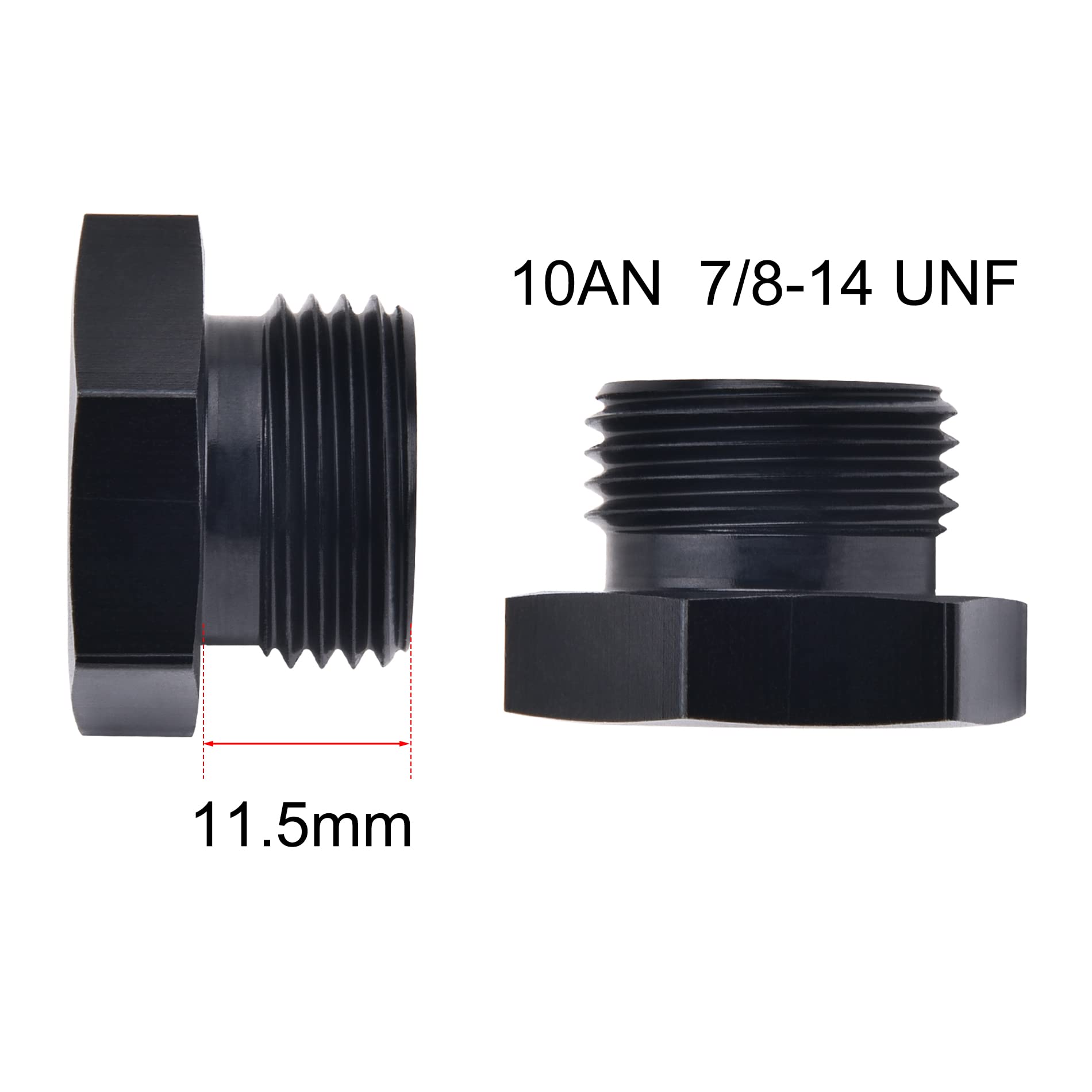 Evil Energy 10An Block Off Cap Orb Plug Fitting Adapter Male Aluminum 2Pcs