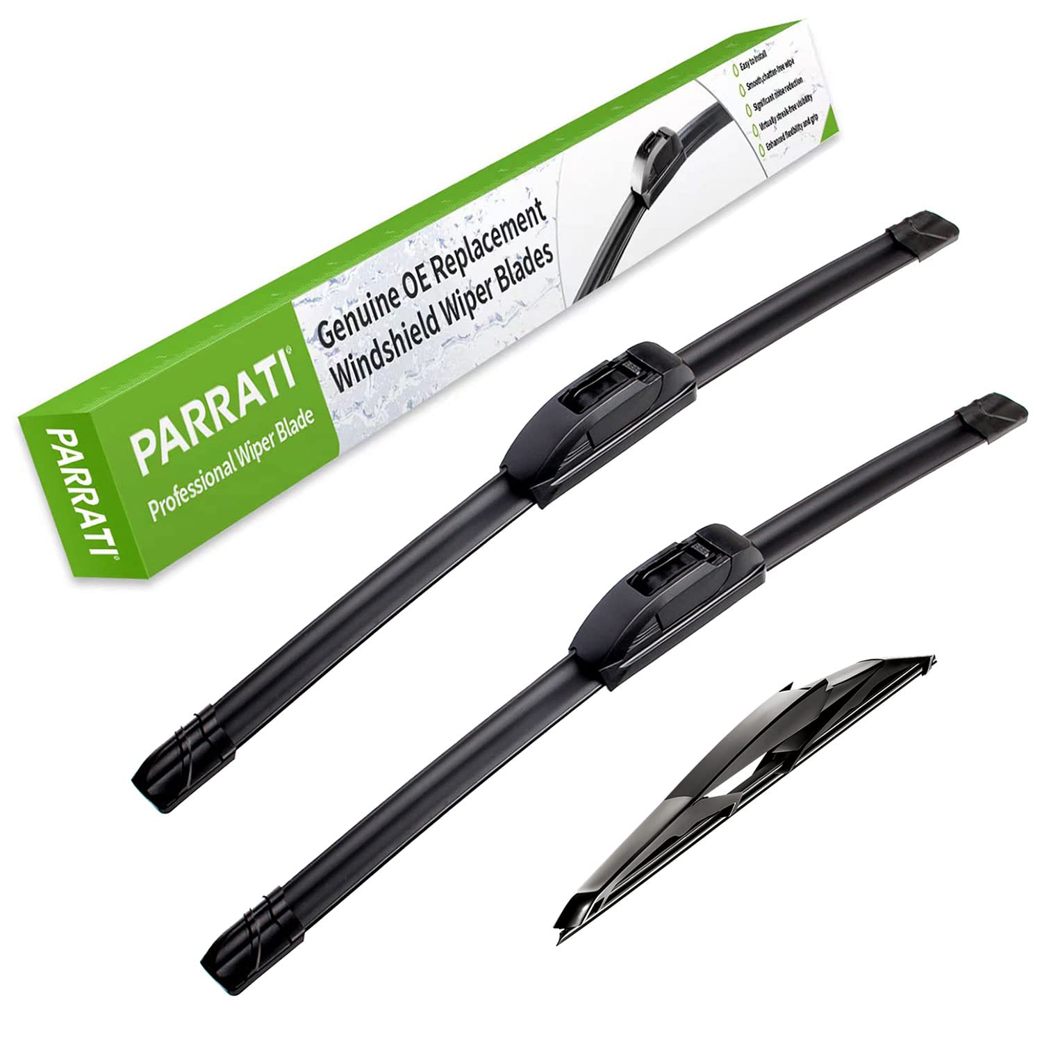 Parrati High Performance Premium All-Season Automotive Windshield Wipers With Rear Wiper Blades Replacement For 2011-2020 Toyota