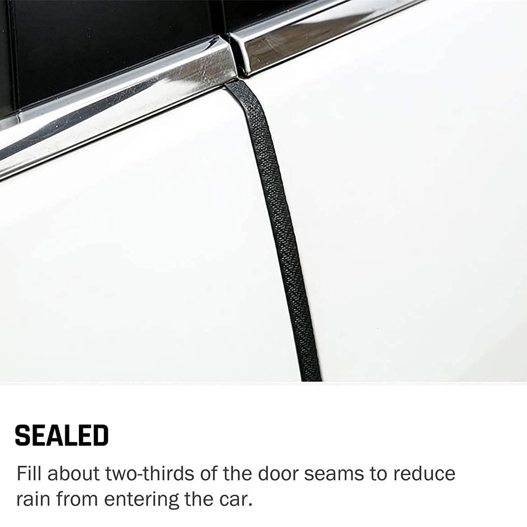Universal Car Door Guards 66Ft(20M), Rubber U Shape Edge Trim Protection Strip, Black No-Glue Design Fits Most Vehicles