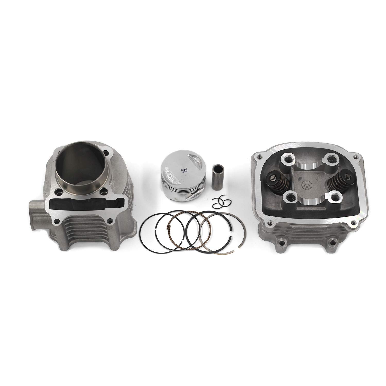TRKIMAL Complete GY6 Cylinder Head Rebuild Kit, 57.4mm Big Bore Upgrade for 150cc 4-Stroke 157QMJ Engines, Scooter/Moped Parts