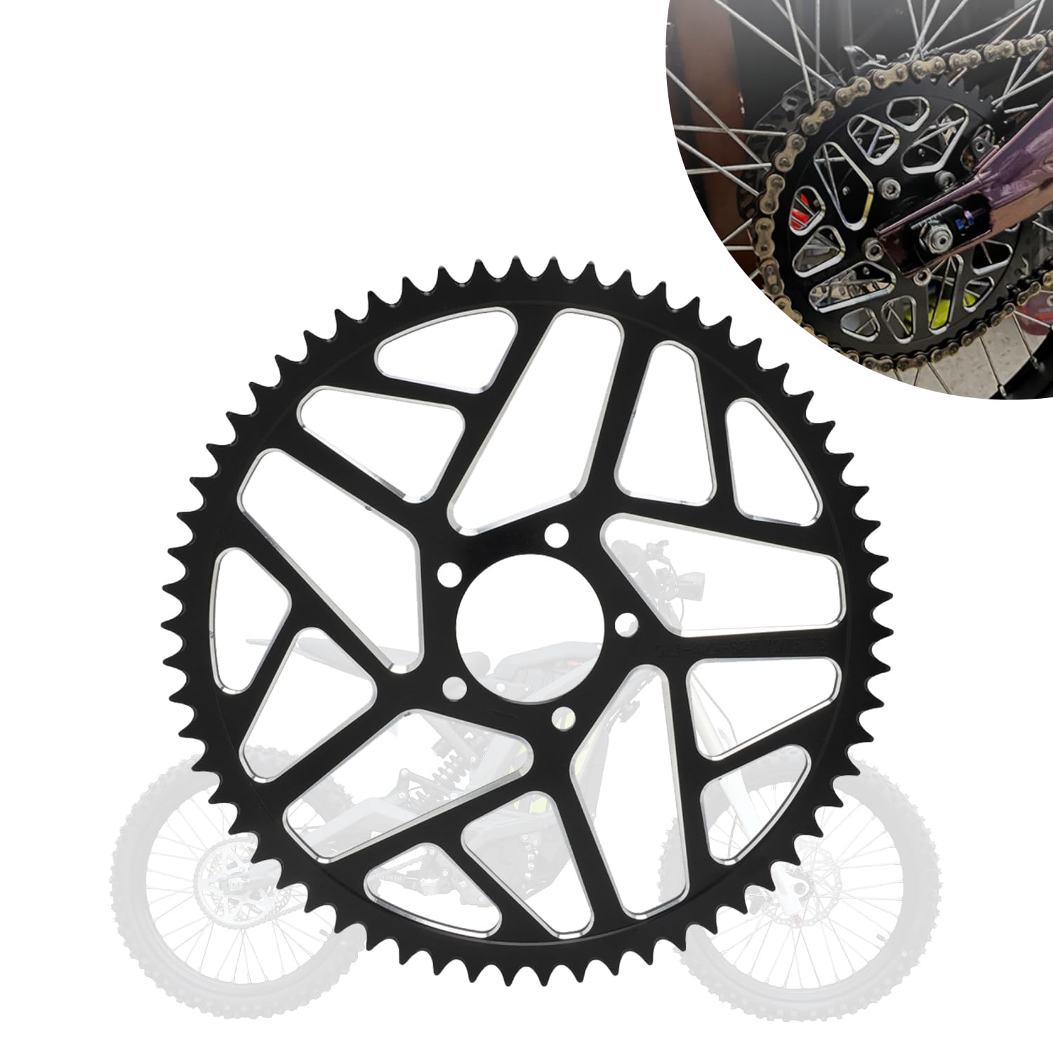 Baouff Sprocket For Surron,54T Chain Sprocket For Electric Dirt Bike Sur Ron Light Bee S/Light Bee X/X160/X260/Talaria Sting Mx3