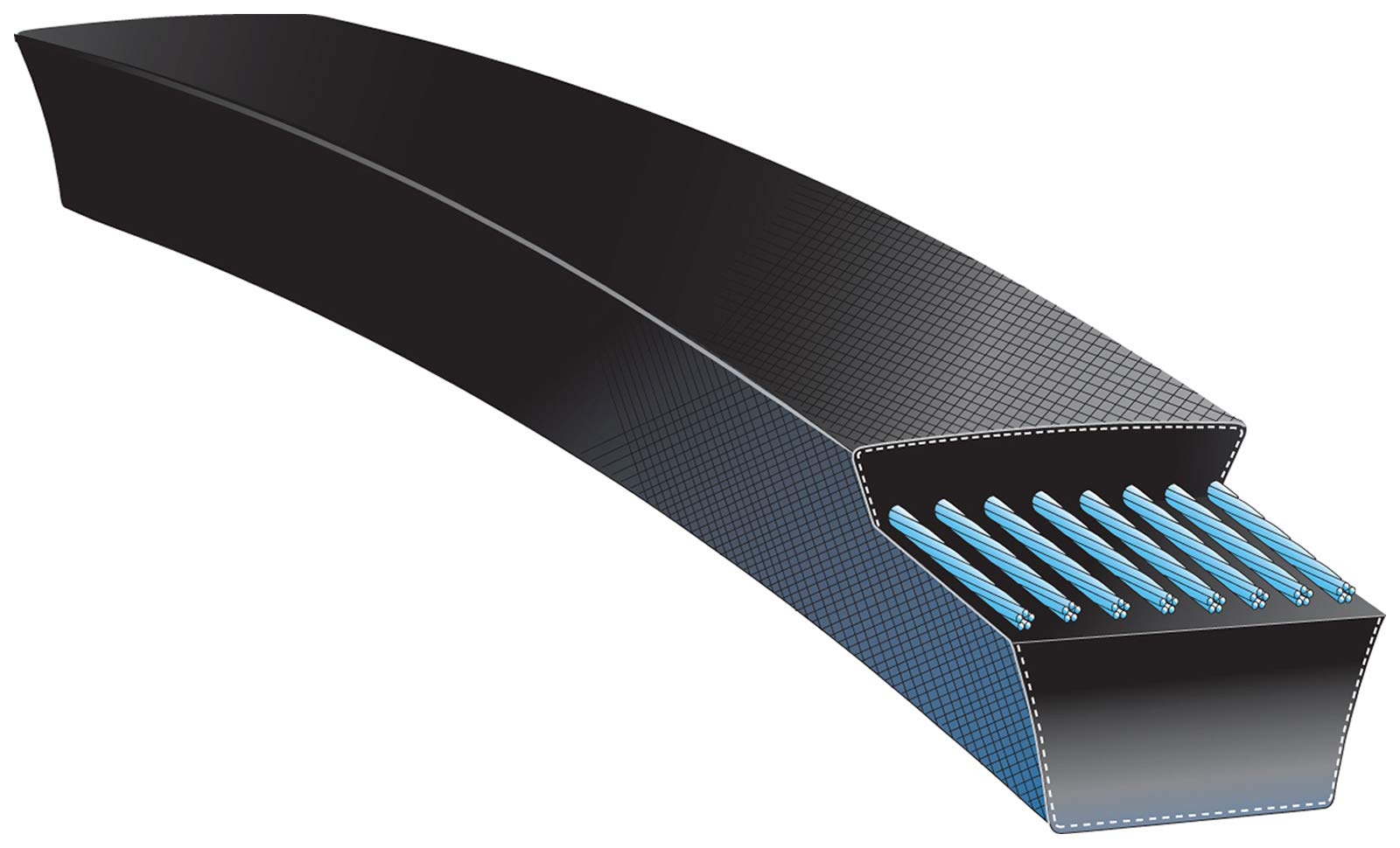 Gates 1200 Truflex Fhp Low Horse-Power V-Belt, Black
