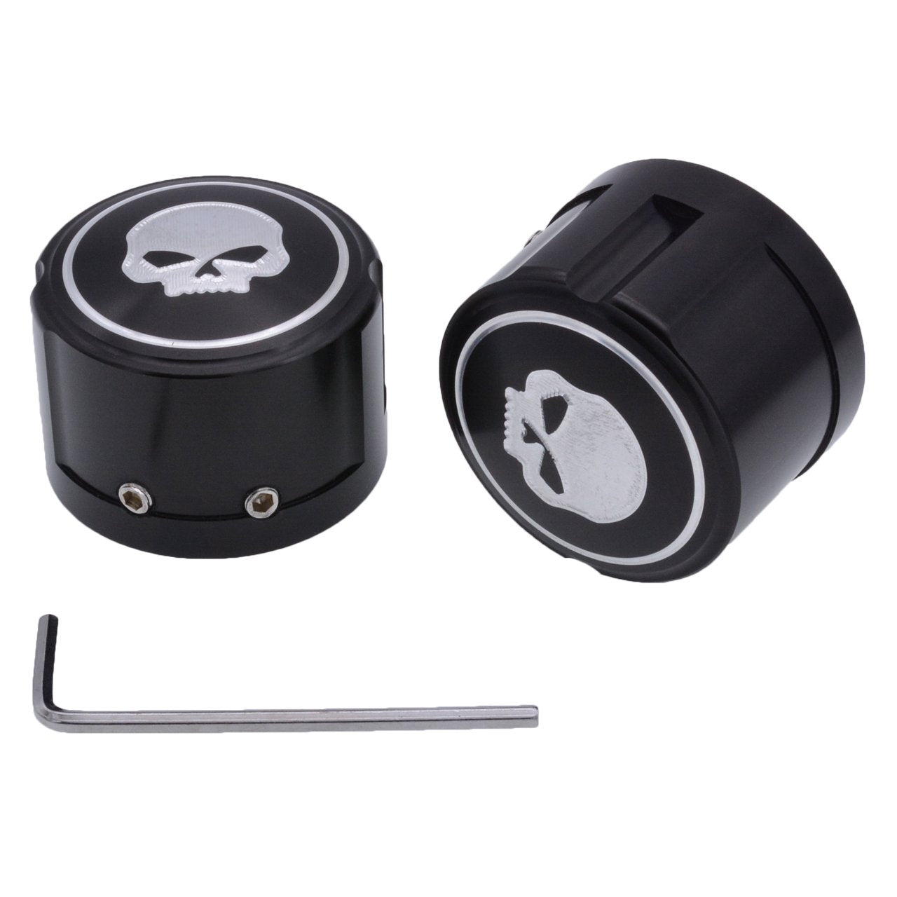 Natgic Skull Front Axle Cover Cap Cnc Aluminum Rc Nut Rough Crafts Bolt Kit For Har*Ley Sport-Ster Xl883 1200 Electra Street Gli