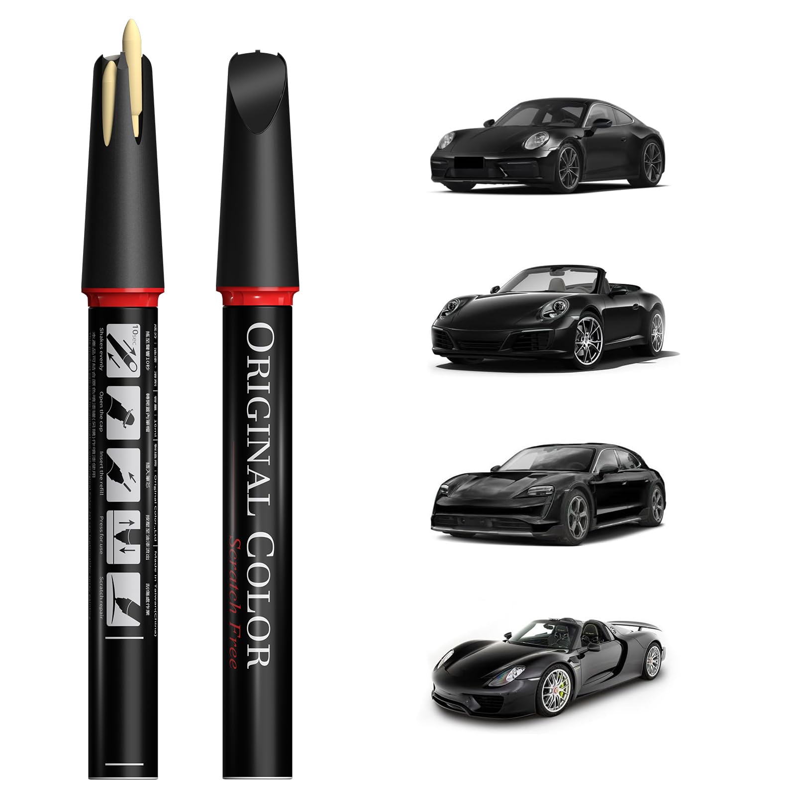 Carhoo M7Q/3M Quartzite Gray Metallic Compatible With Porsche Exact Match Touch Up Paint Pen, Car Scratch Remover for Nicks and 