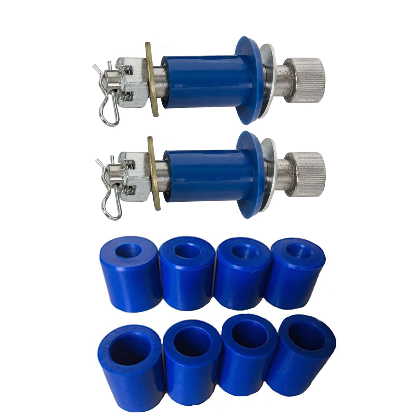 LisylineAuto Hood Roller Bushings Kit for Peterbilt 379, 375, 377 - Polyurethane, Blue & Hood Hinge Pivot, Model Lisy-fdjct-66