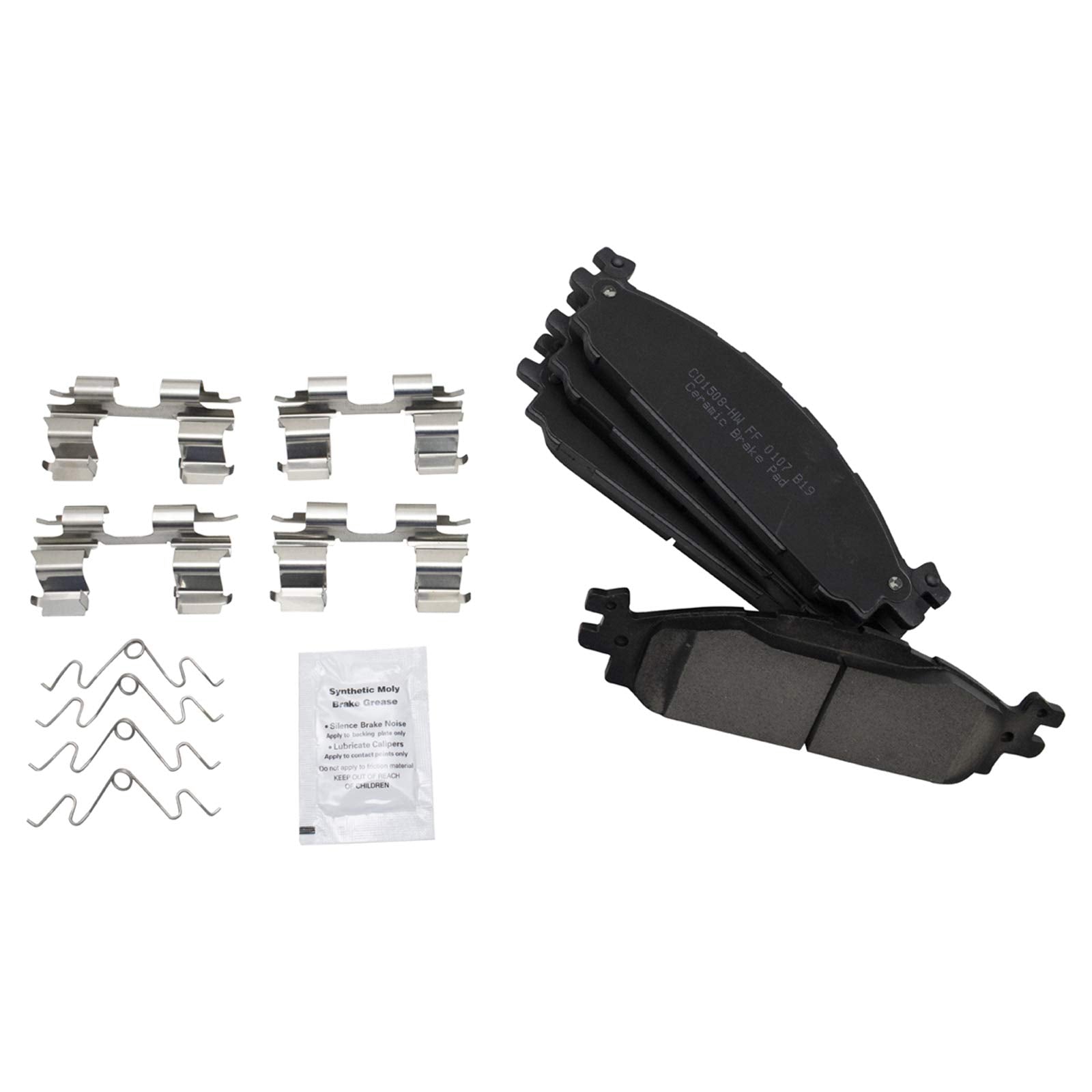 Trq Front Brake Pad & Rotor Kit Ceramic Premium G-Coated Compatible With 2015-2019 Ford Explorer 2012 Lincoln Mks 2013-2019 Mkt