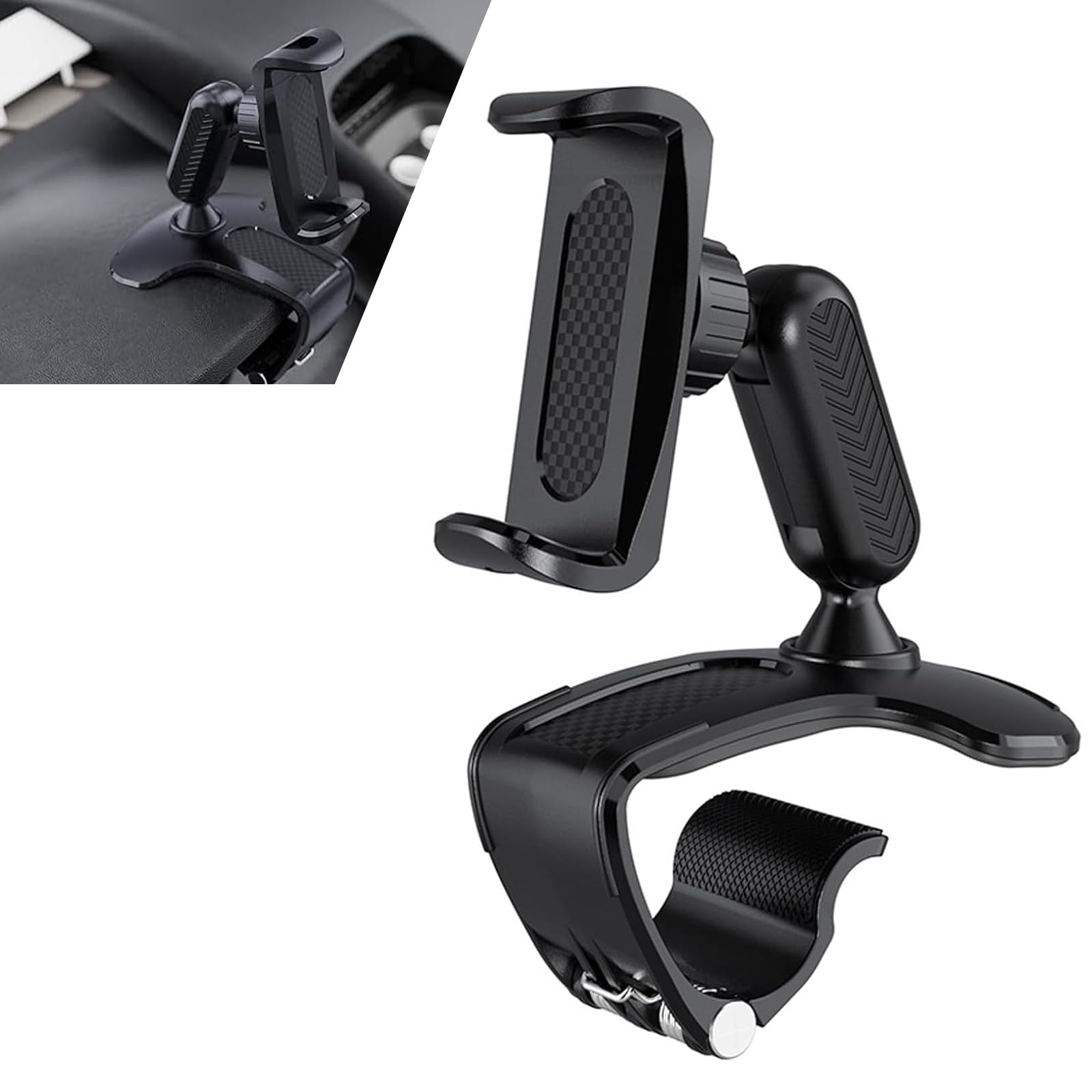 Titgoes 1 PC Car Dashboard Phone Holder, AntiSlip 360 Degree Rotation Car Clip Mount, incar Navigation for Dashboard Vent Viso
