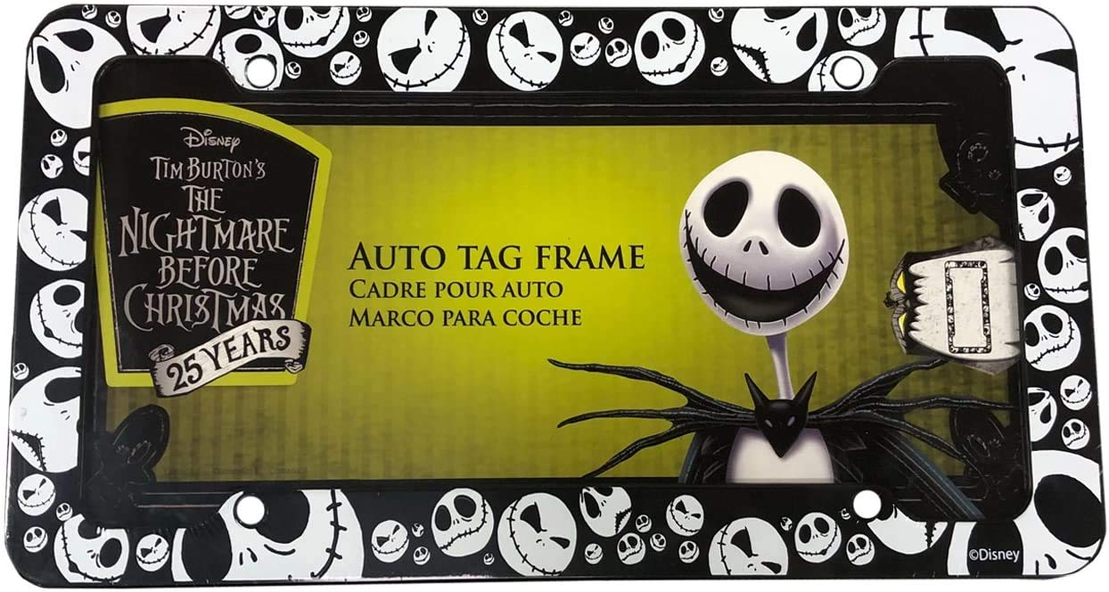 Yupbizauto 10 Pieces Bundle Nightmare Before Christmas Jack Skellington Bone Design Car Truck Suv Seat Covers Rubber Front And R