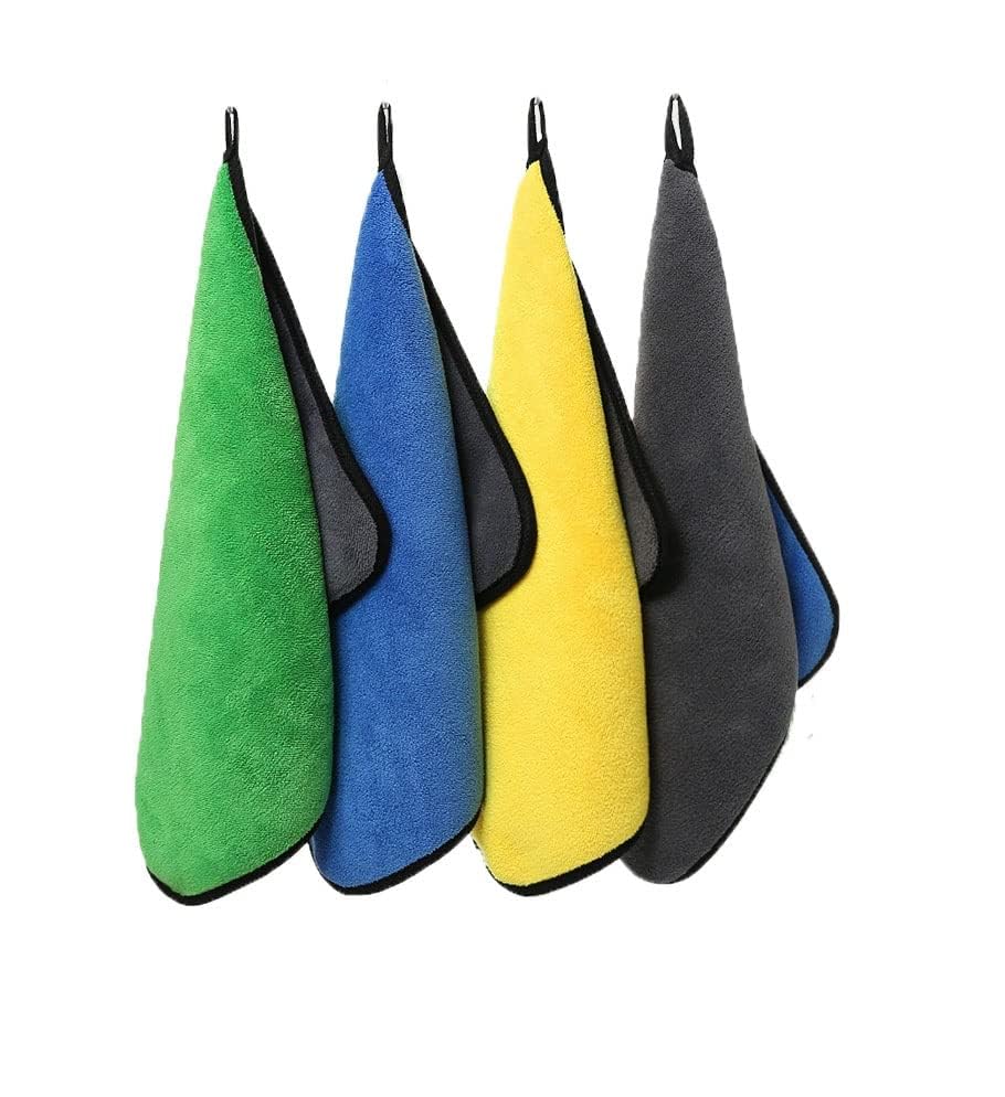 QNJLMicrofiber Microfiber Cloth for Car and Bike Scratch Less Car Cleaning Cloth Super Soft 600 GSM Drying for Cleaning and Det