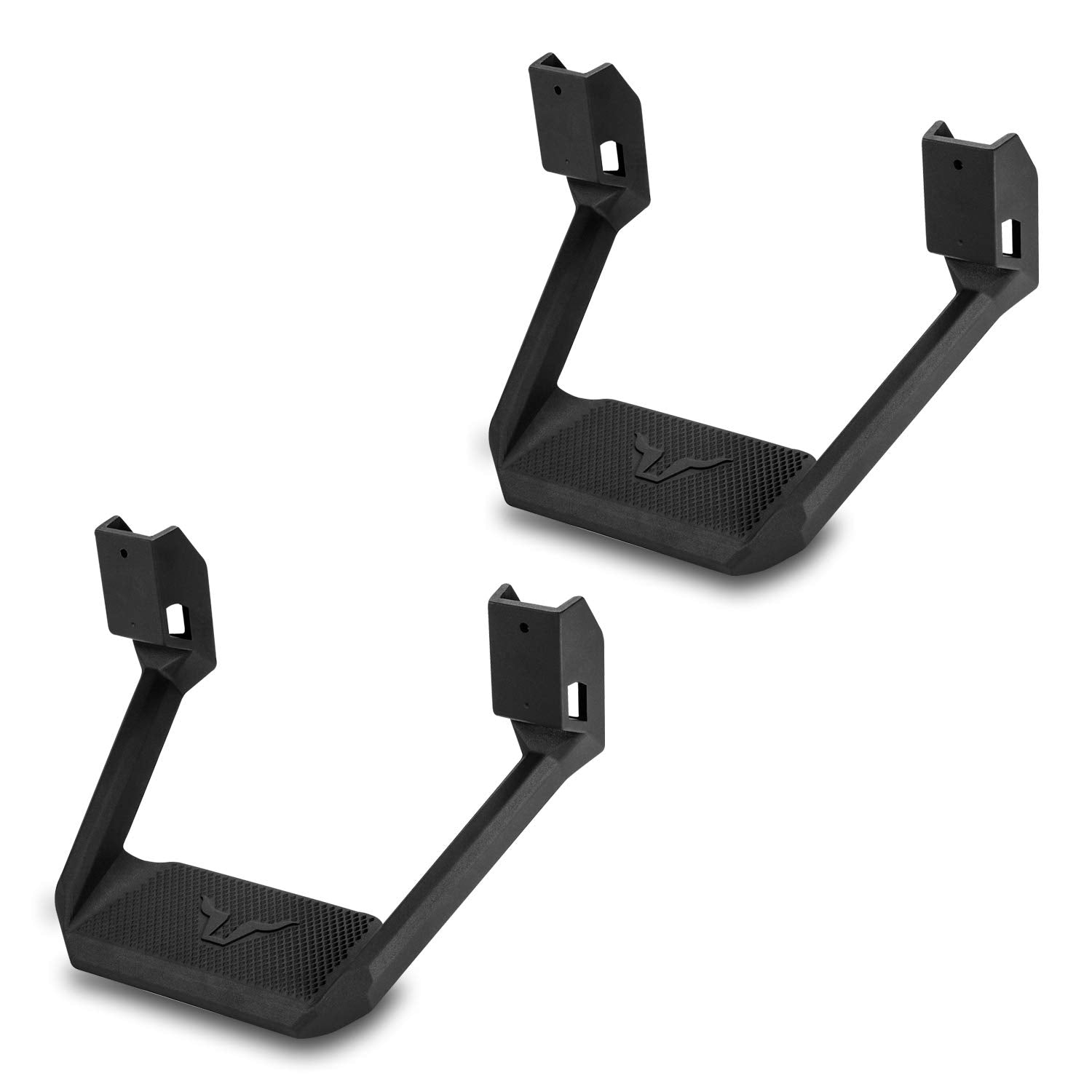 Bully BBS-5002 Black Powder coated Aluminum Universal Fit Truck Side Step Set of 2 for Trucks from chevy (chevrolet), Ford, Toyo