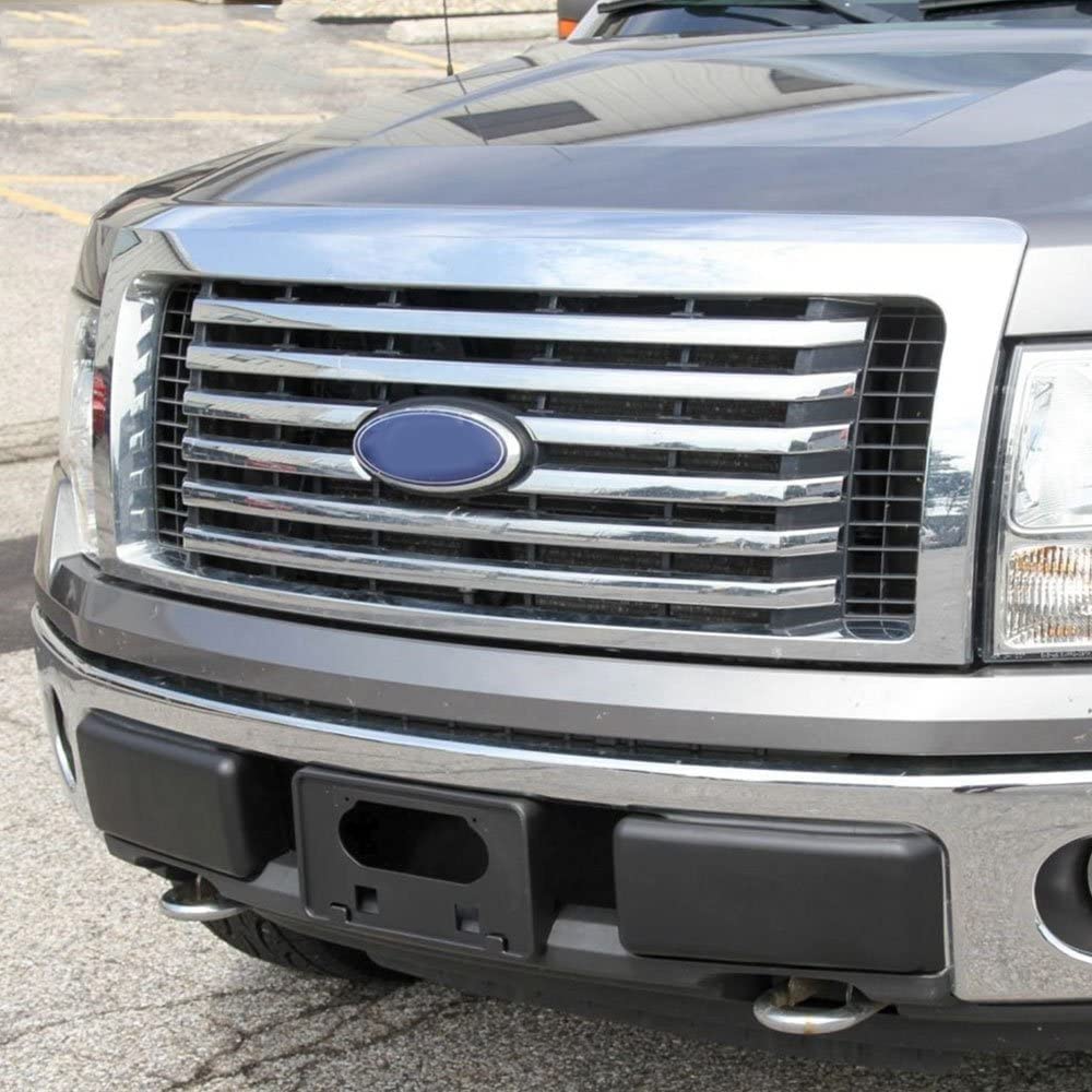Winunite F150 Bumper Guard Pads & License Plate Bracket, ABS, Black, 2009-2014, Not for SVT/Ecoboost Models