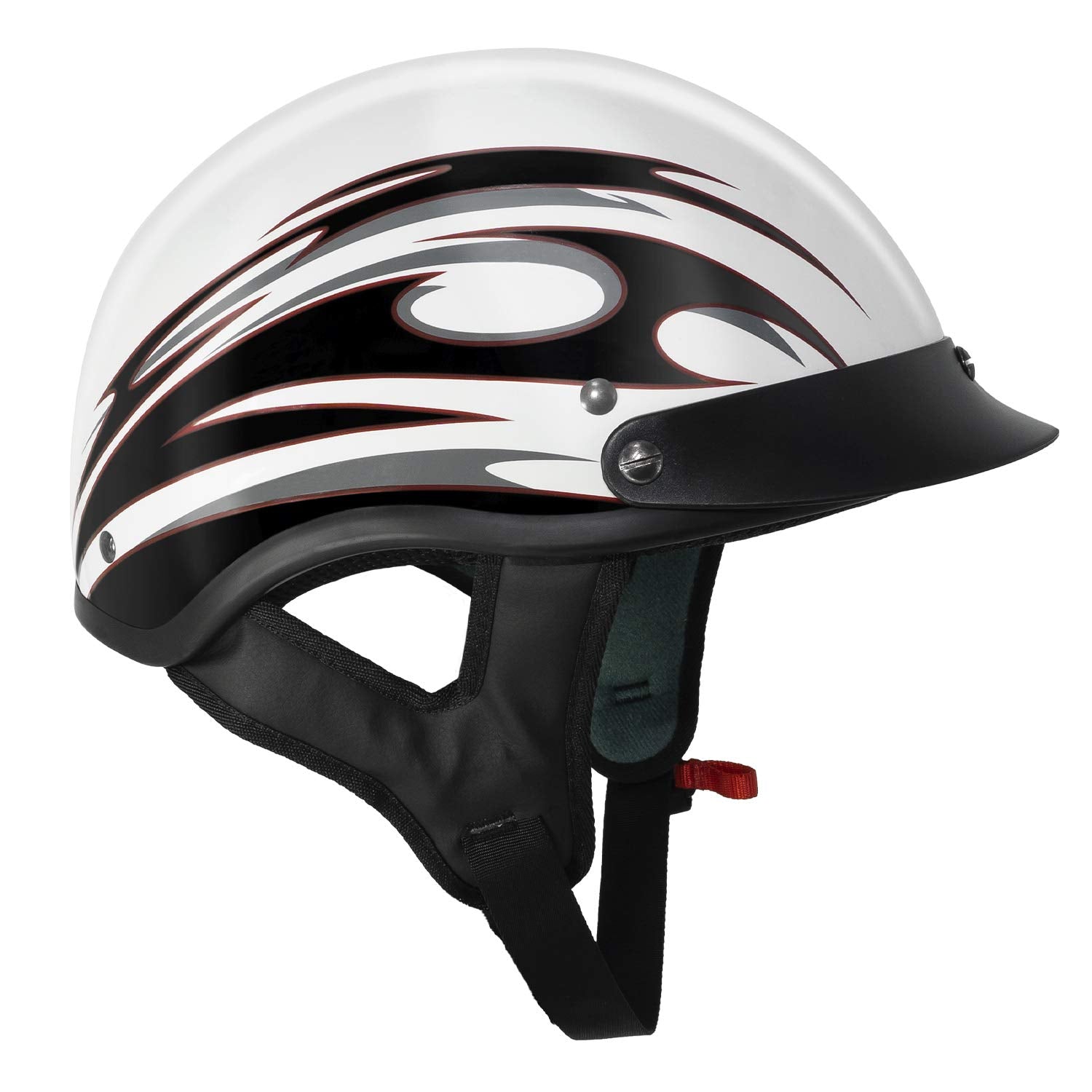 Vcan Cruiser Flat White Motorcycle Half Helmet (Blade, Medium)