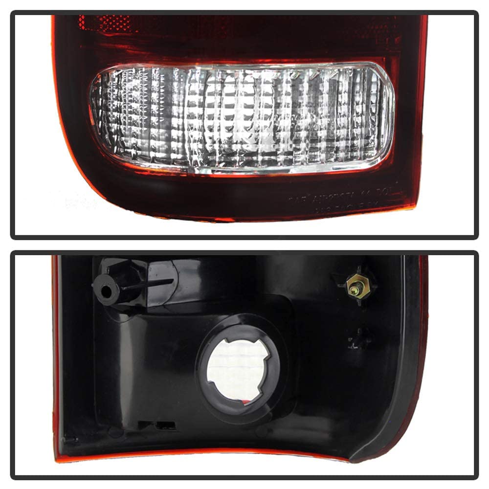 ACANII Red Smoke Tail Lights for 1997-2003 Ford F150, 1999-2007 F250 F350 SuperDuty, Model SUVELAM