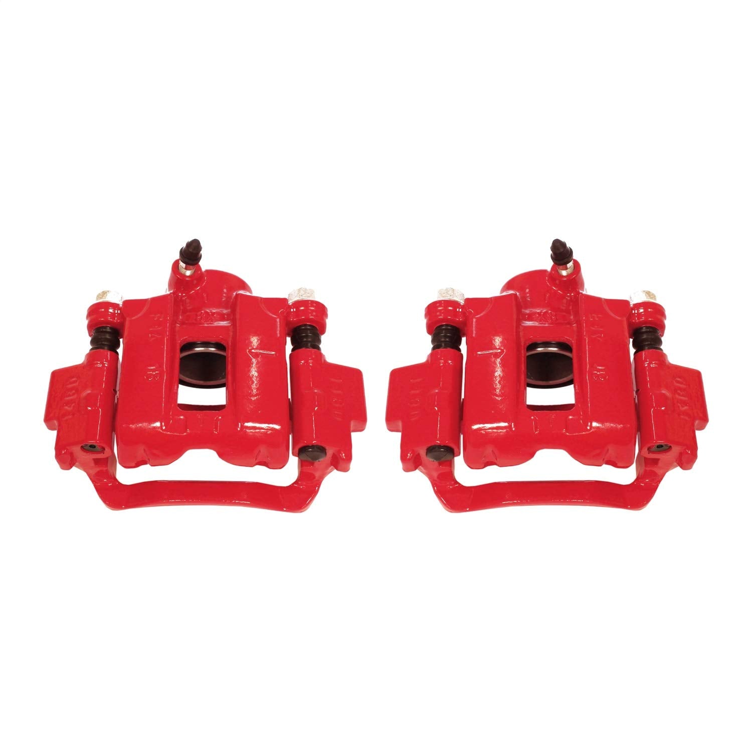 Power Stop Rear S2736 Red Powder Coated Calipers Pair For 2010 - 2023 Lexus GX460 | 2003 - 2009 Lexus GX470 | 2010 2011 2012 201