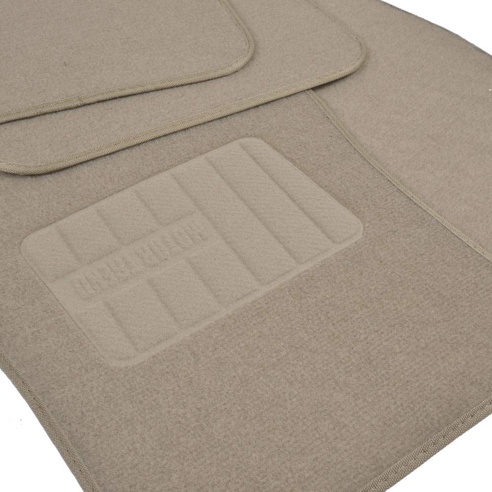 Bdk Beige Heavy Duty Front & Rear Carpet Floor Mats Universal Liners For Car Suv Van & Truck, All Weather Protection With Anti-S