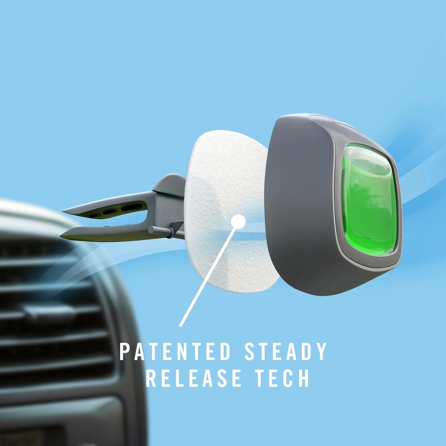 Febreze Auto Air Freshener Vent Clip Ember, 07 Oz. Car Vent Clip, Pack Of 2 (Noir)
