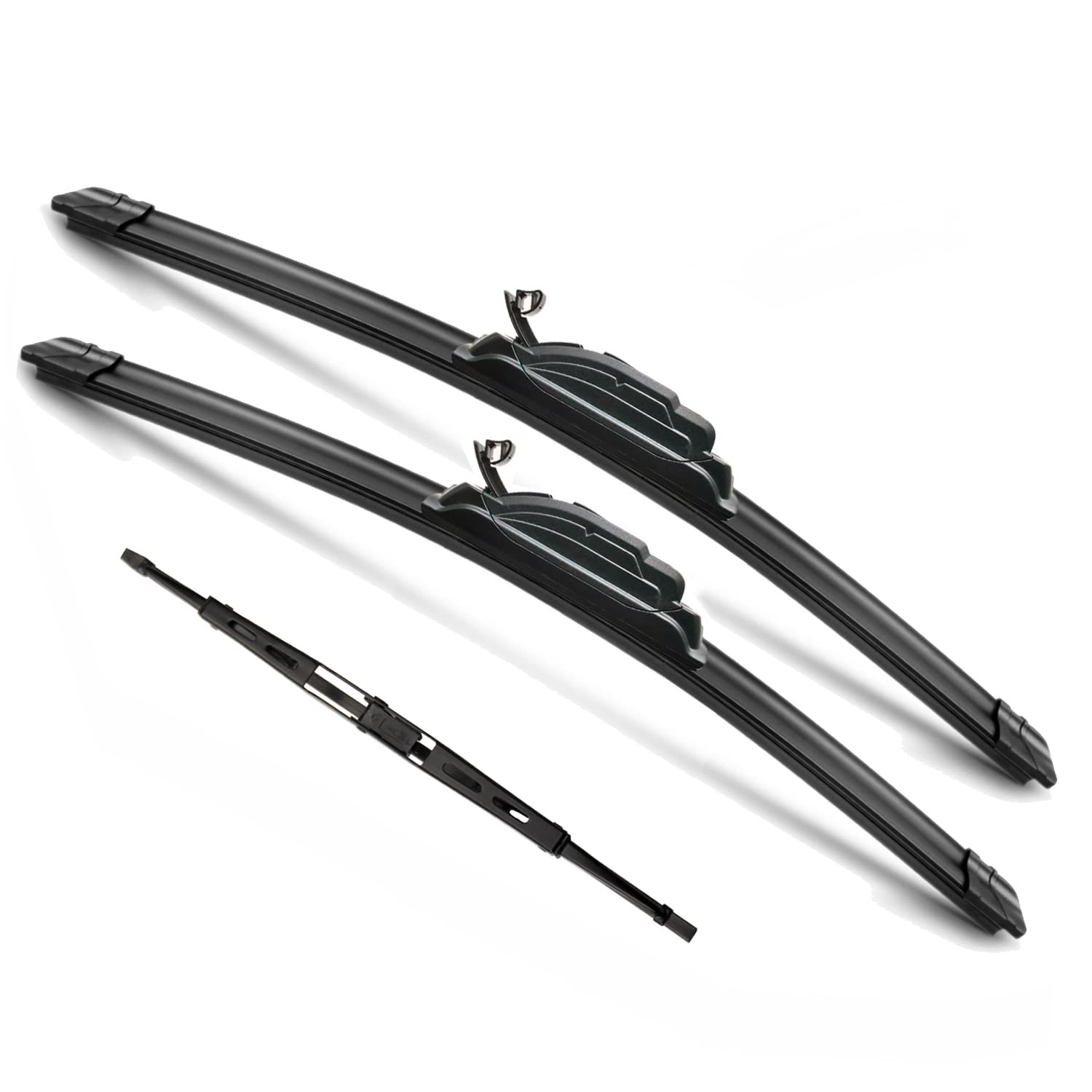 Justcar 3 Wipers Replacement For 1997-2003 Infiniti Qx4 1996-2004 Nissan Pathfinder, Windshield Wiper Blades Original Equipment Replacement - 22'/21'/10T' (Set Of 3) U/J Hook