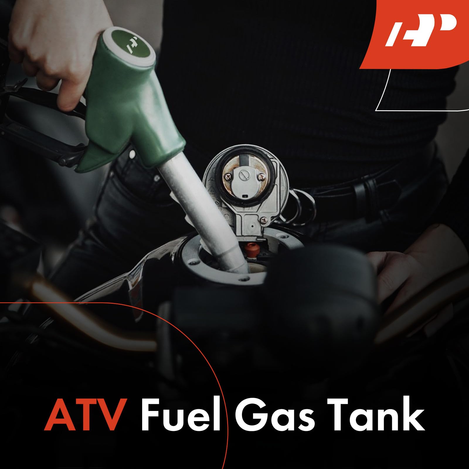 A-Premium ATV Fuel Gas Tank with Cap & Petcock Valve for Yamaha Banshee 350 (1988-2006) - Stainless Steel, Replaces 2GU241100000,