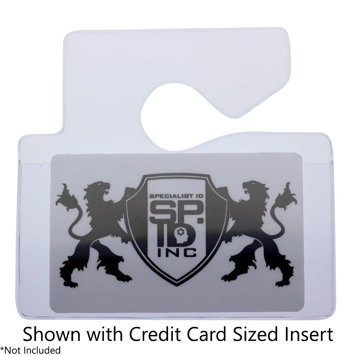 100 Clear Rigid Vinyl Horizontal Vehicle Hang Tag Parking Pass Holders By Specialist Id