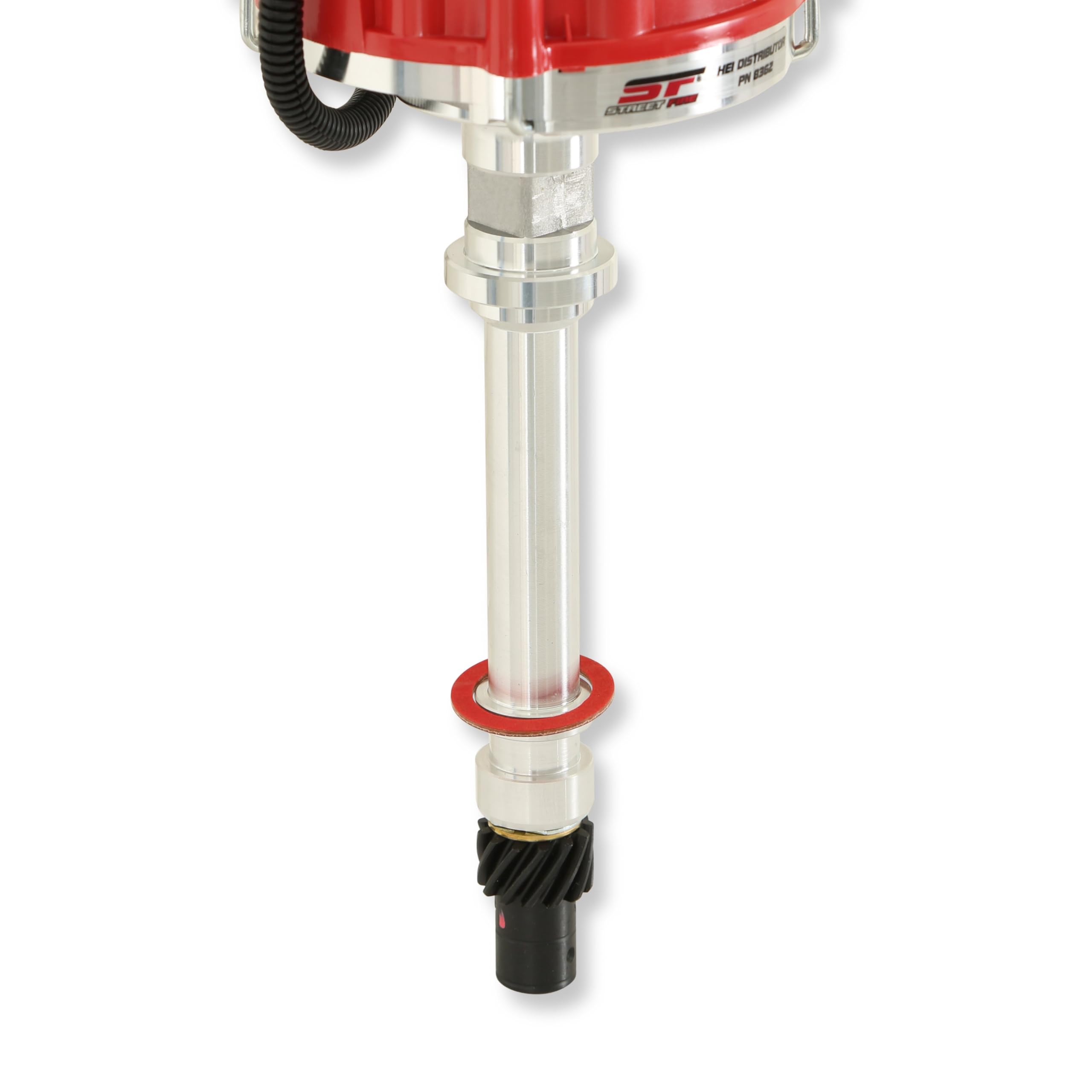 MSD Street Fire HEI Distributor 8362, Metal, Red and Black Cap