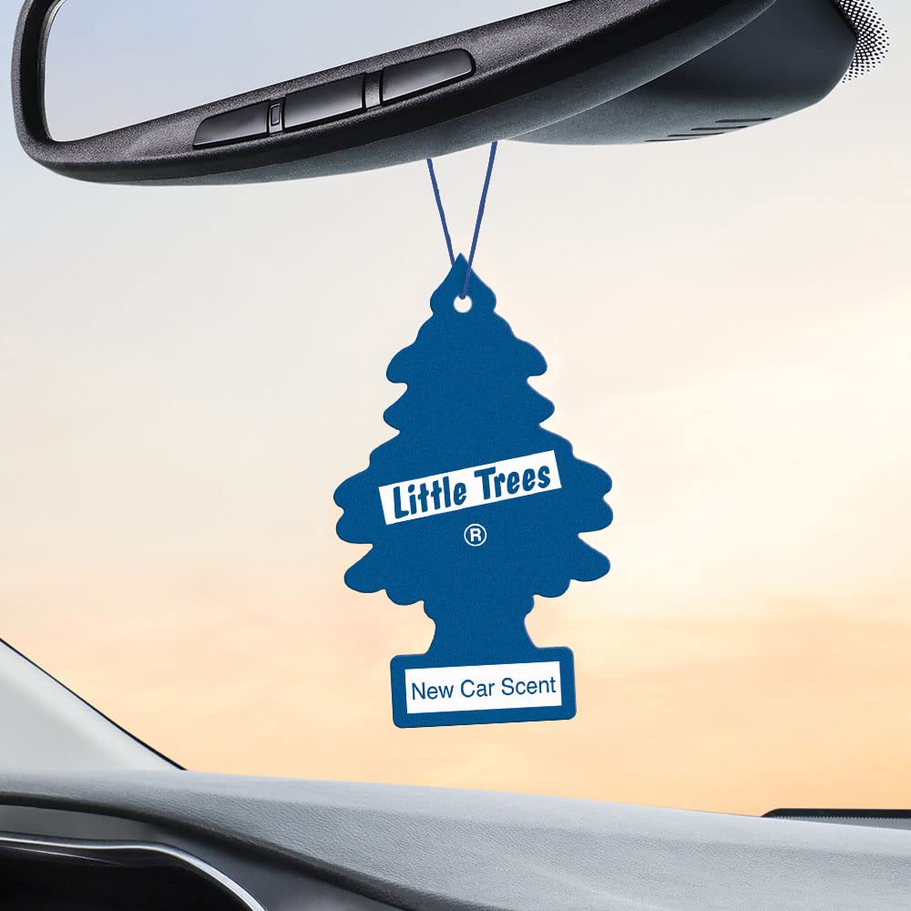 Little Trees Air Fresheners Car Air Freshener. Hanging Tree Provides Long Lasting Scent For Auto Or Home. New Car Scent, 24 Air