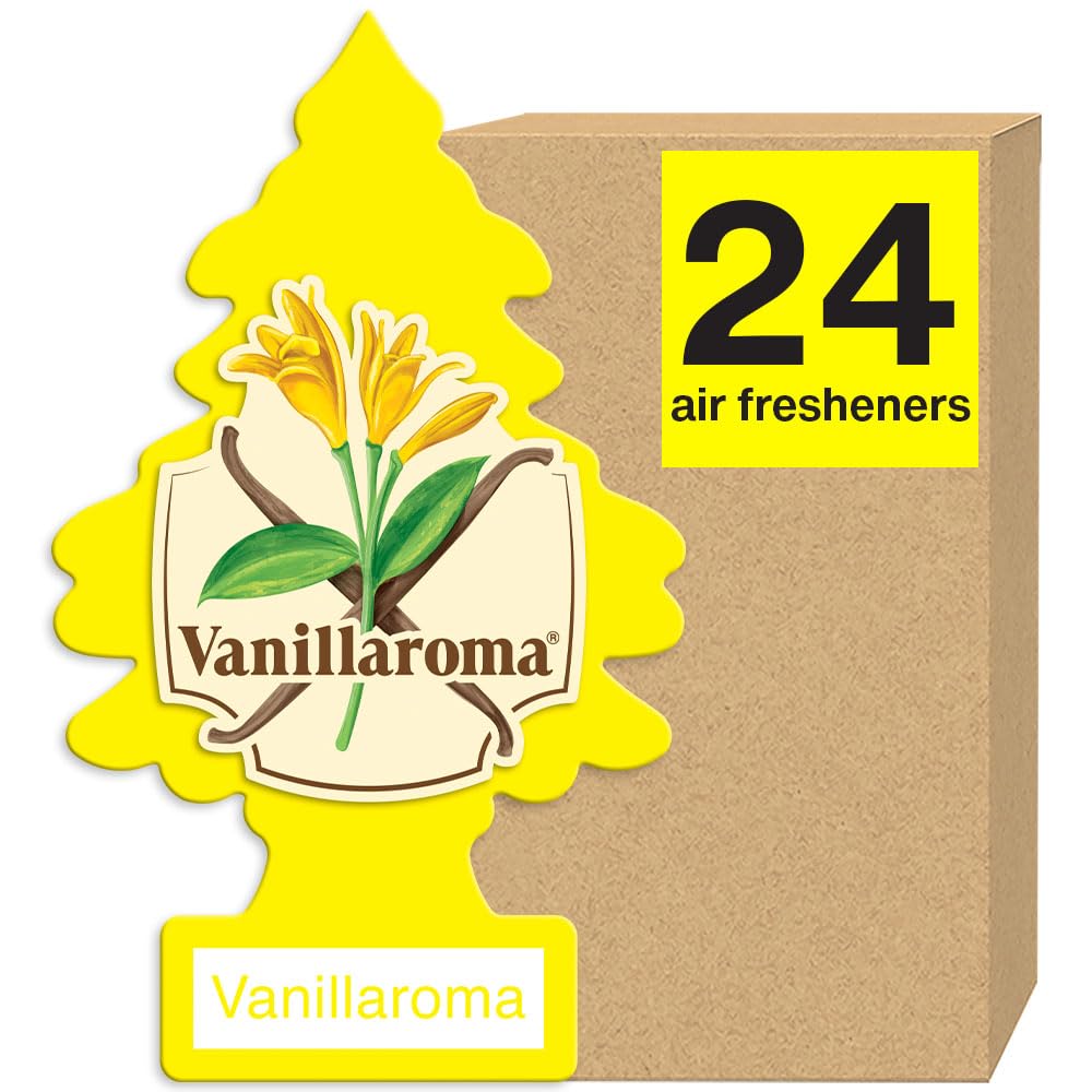 Little Trees Air Fresheners Car Air Freshener. Hanging Tree Provides Long Lasting Scent For Auto Or Home. Vanillaroma, 24 Air Fr