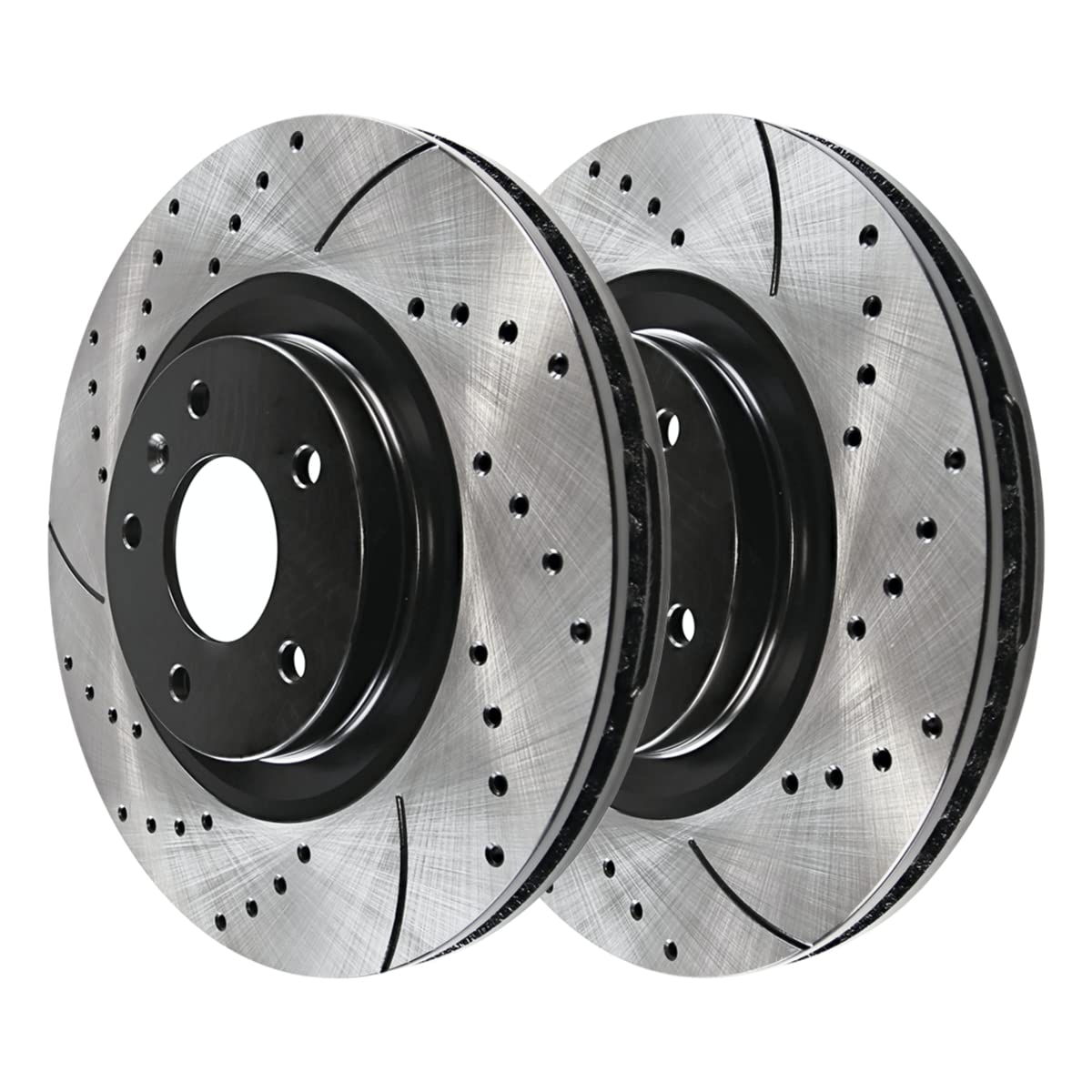 Autoshack Front Drilled And Slotted Brake Kit Rotors Black And Performance Ceramic Pads Pair Of 2 Driver And Passenger Side Replacement For Gmc Terrain Chevrolet Impala 2010-2017 Equinox Perf651761421